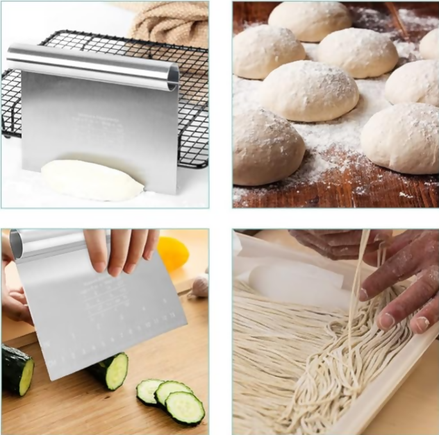 Anygleam Scraper Cutter Stainless Steel Perforated Pastry Cake Baking Tools