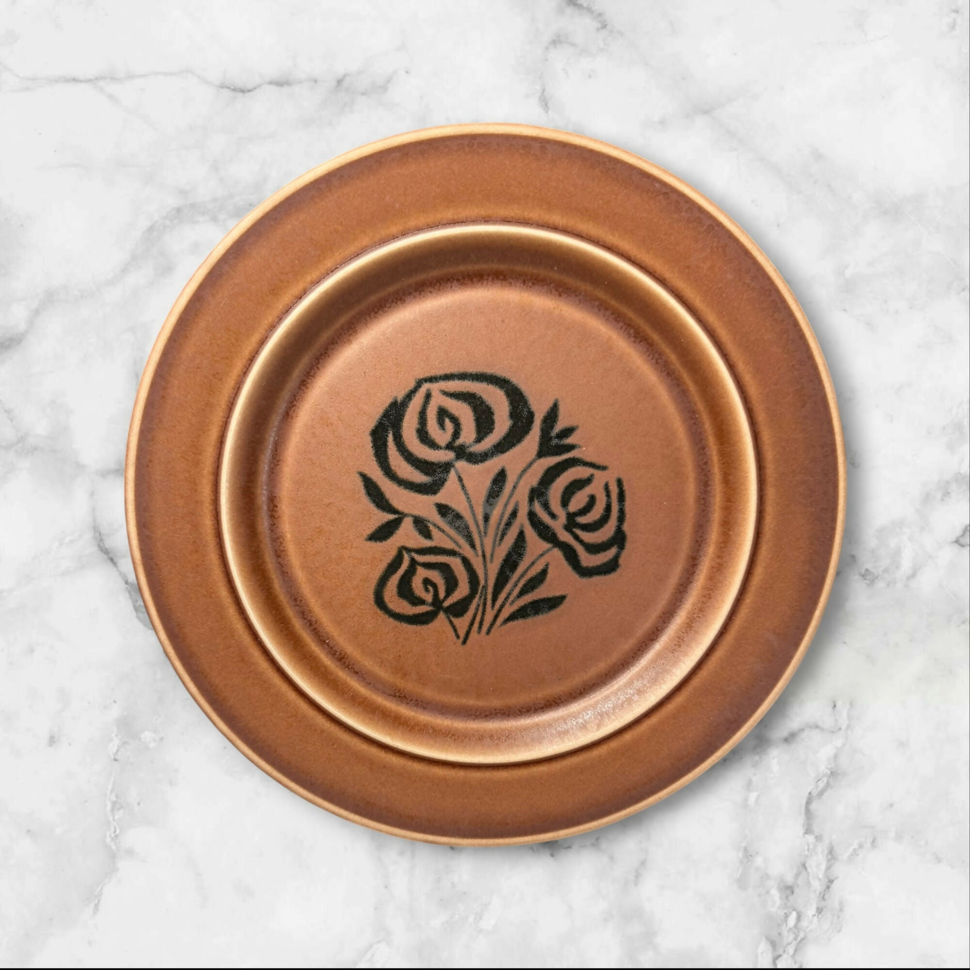 Independence Stoneware Rose Salad Plates Japan | Set of 4 | Excellent