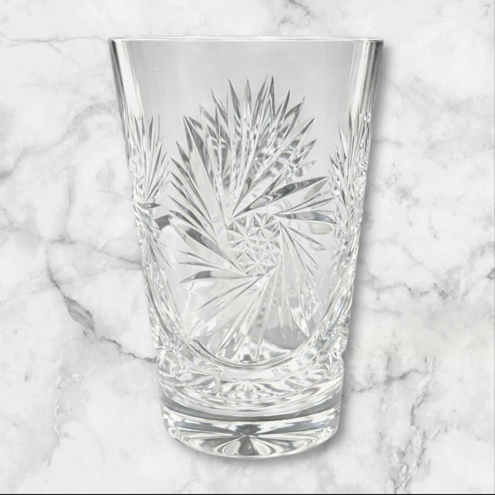 Kusak Cut Glass Berlin Starburst Tumblers | Set of 4 | Excellent Condition