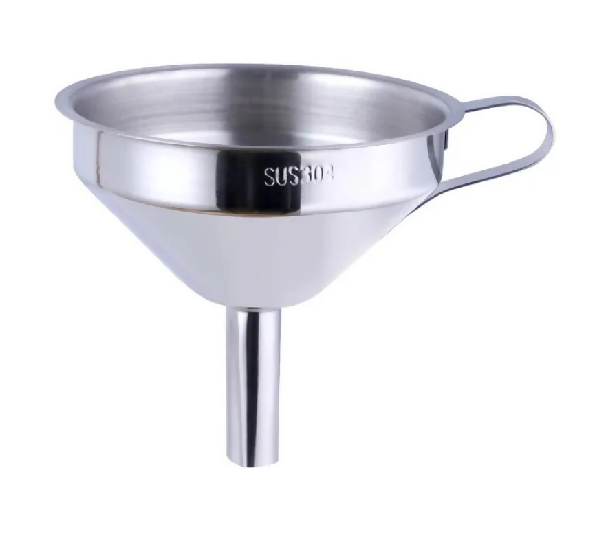 Anygleam Stainless Steel Funnel Set (2Pcs Silver) – Wide Cone Mouth with Detachable Strainer, Kitchen Utensil for Small Jars & Canning
