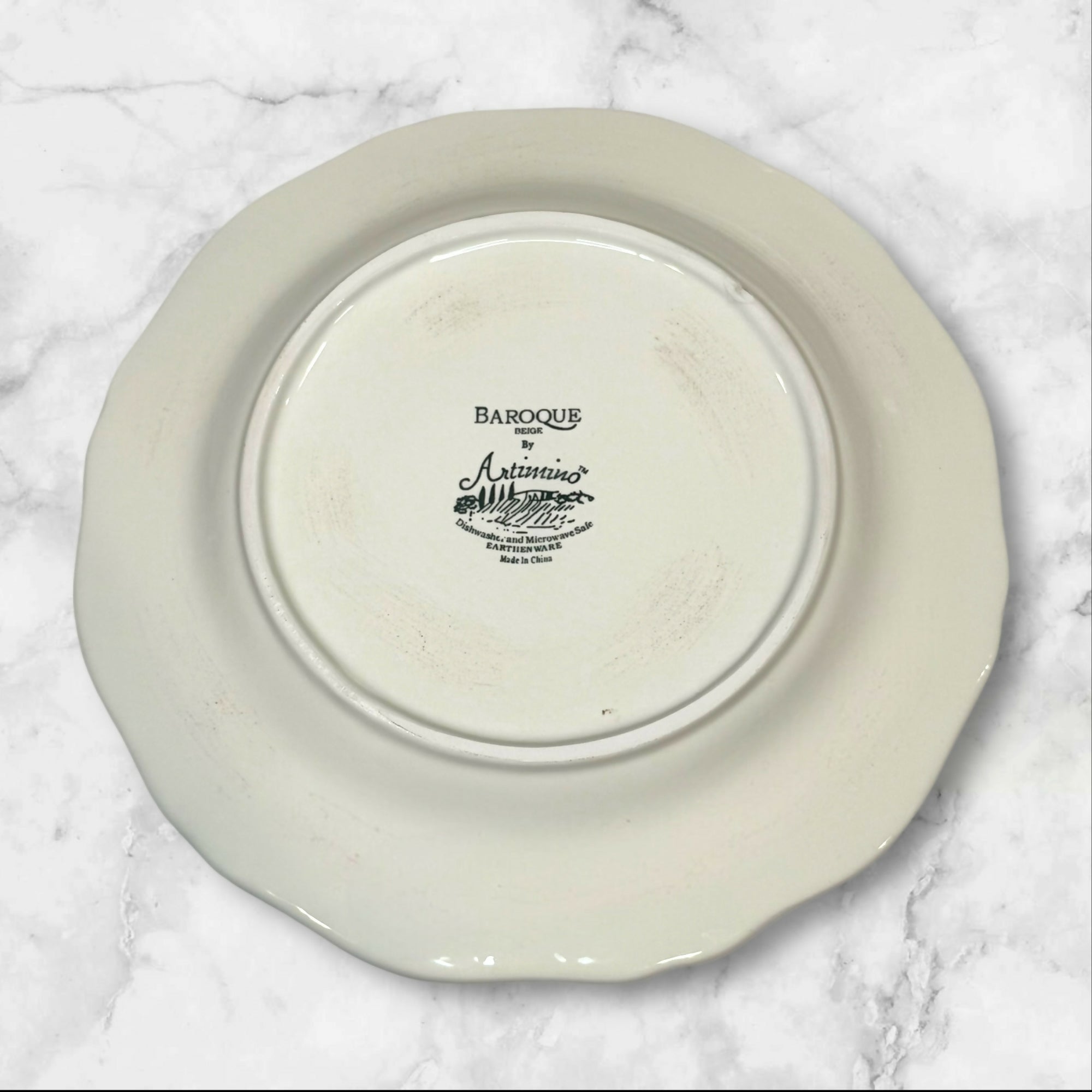 Artimino Baroque Beige Salad Plates | Set of 4 | Great Condition