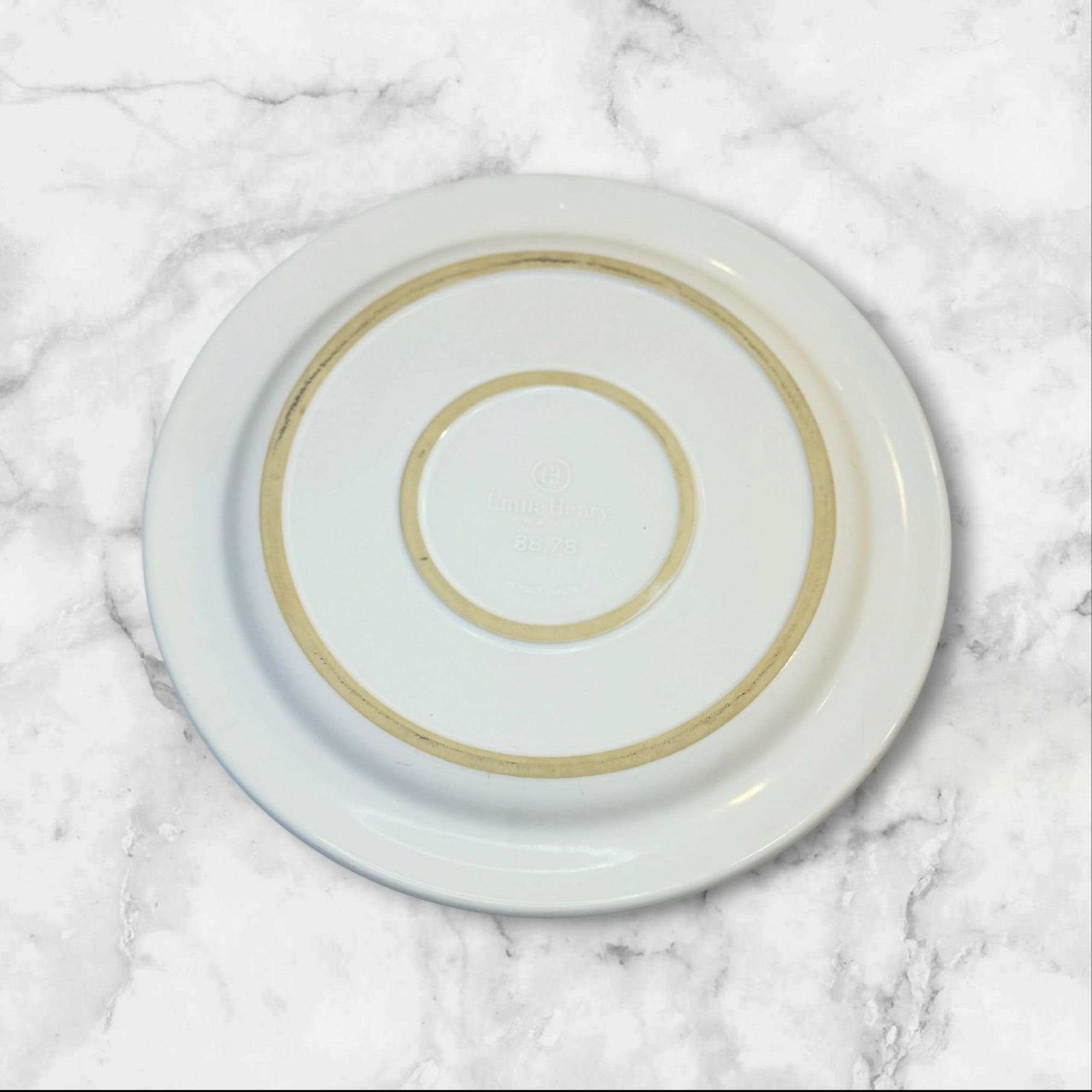 Emile Henry Classic Blanc Plates & Bowls Set of 4 | Good Condition