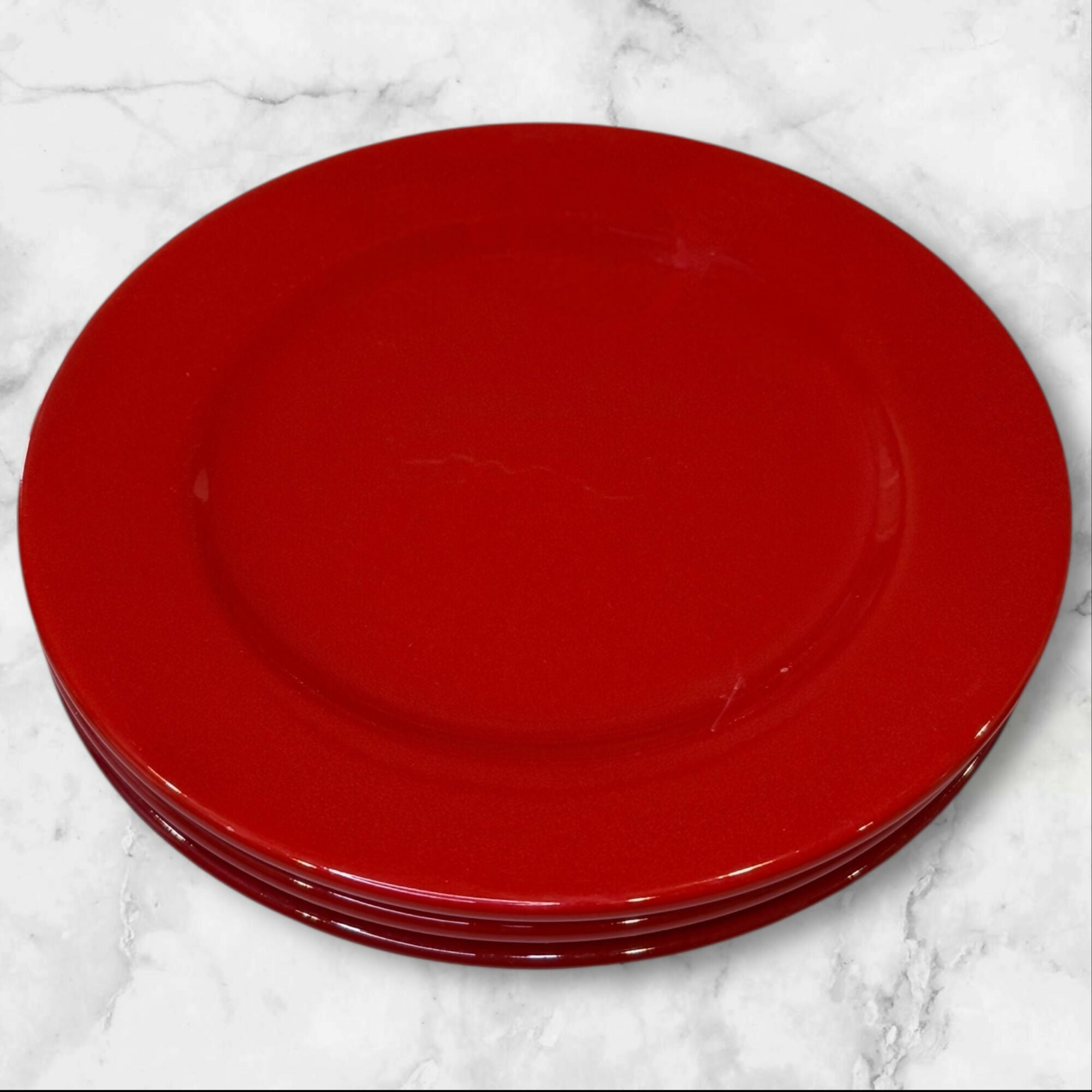 Noble Excellence Candy Apple Dinner Plates | Set of 3 | Good Condition
