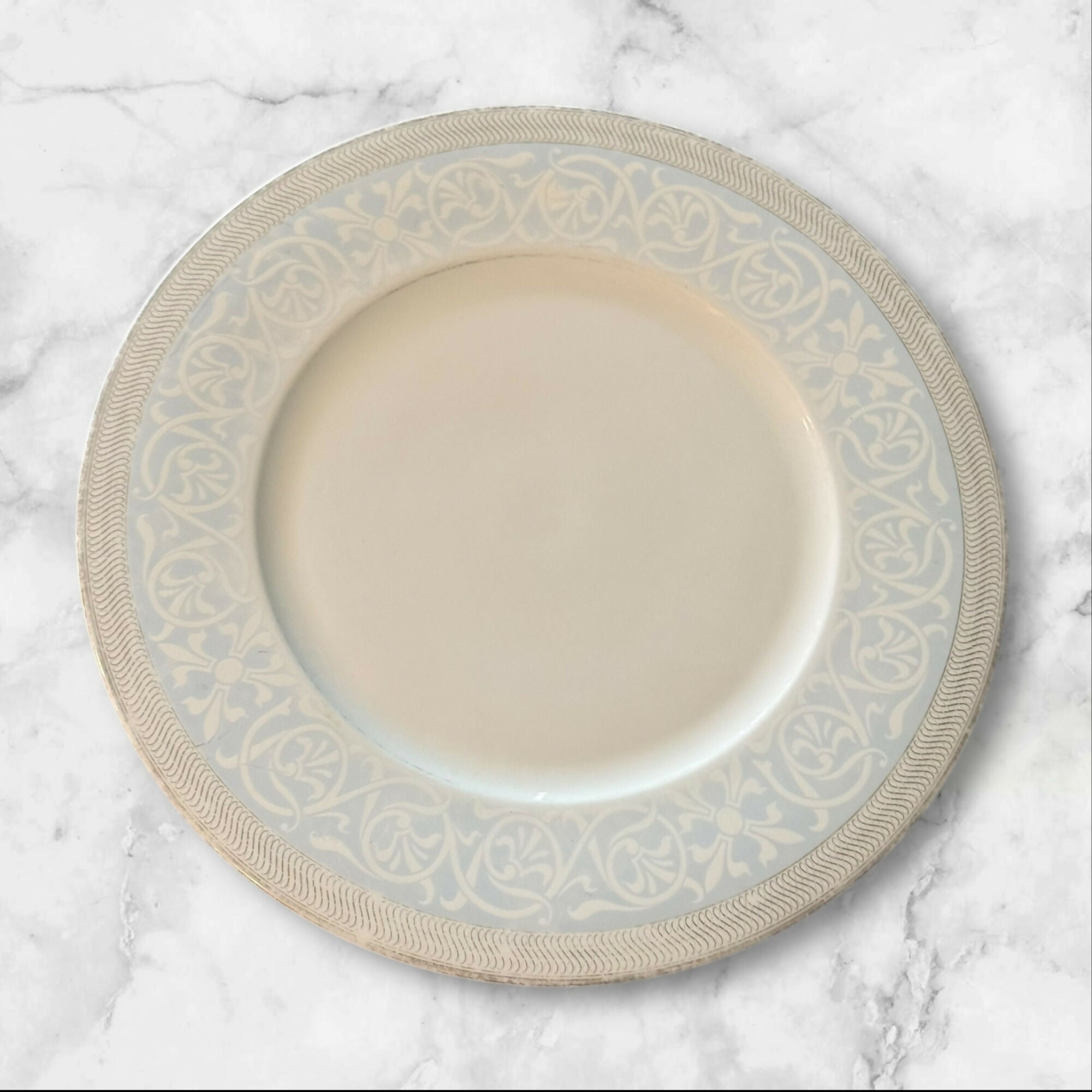 WhitePeony Fine Bone China Dinner Plates 10.75” | Set of 9 | Gently Used