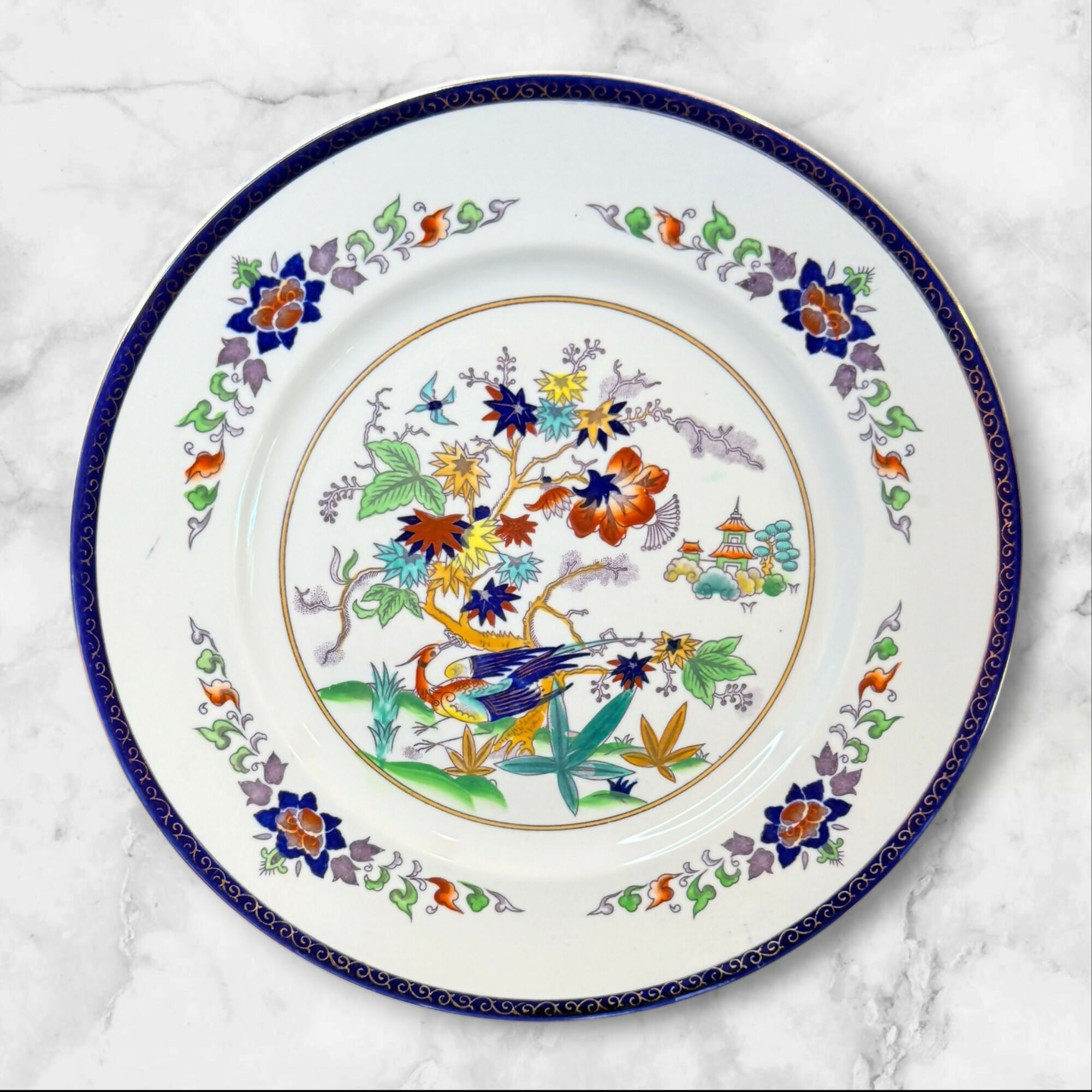 Nikko Double Phoenix Oriental Dinner Plates | Set of 4 | Great Condition
