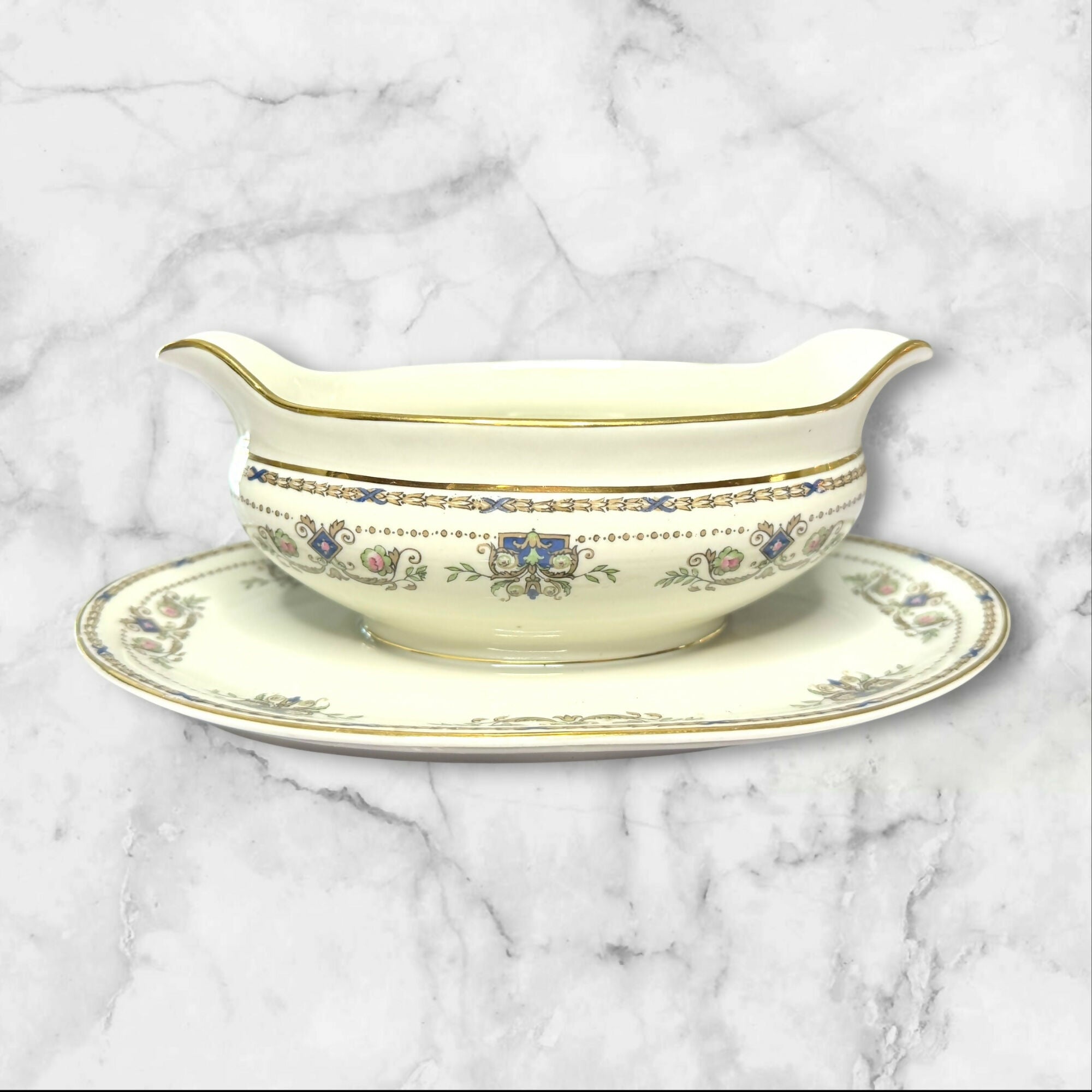 Syracuse China Old Ivory Gravy Boat w/ Underplate | The Fair Chicago | Great Condition