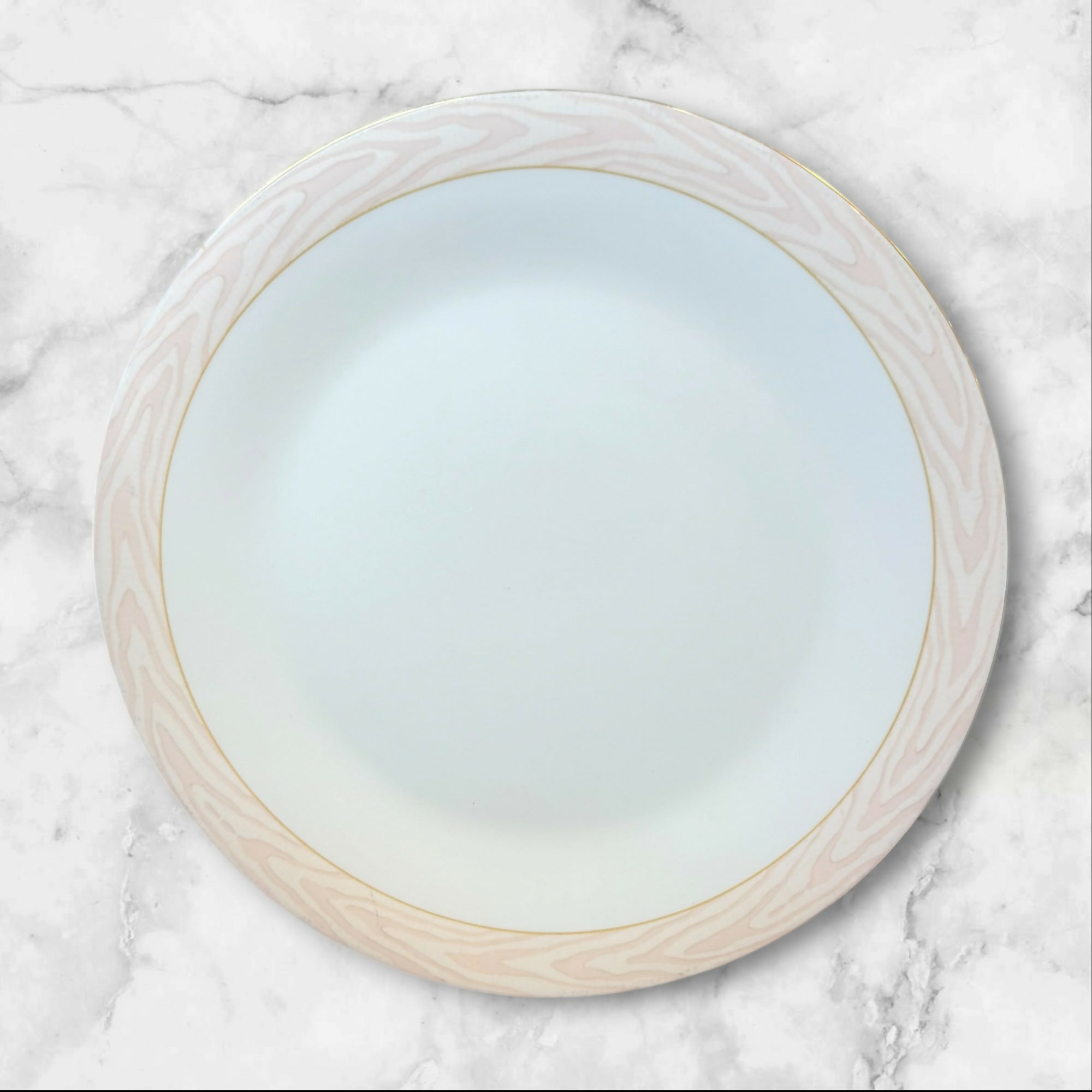 Mikasa Silk Moire Dinner Plates Set of 4 | Great Condition | Pink Rim