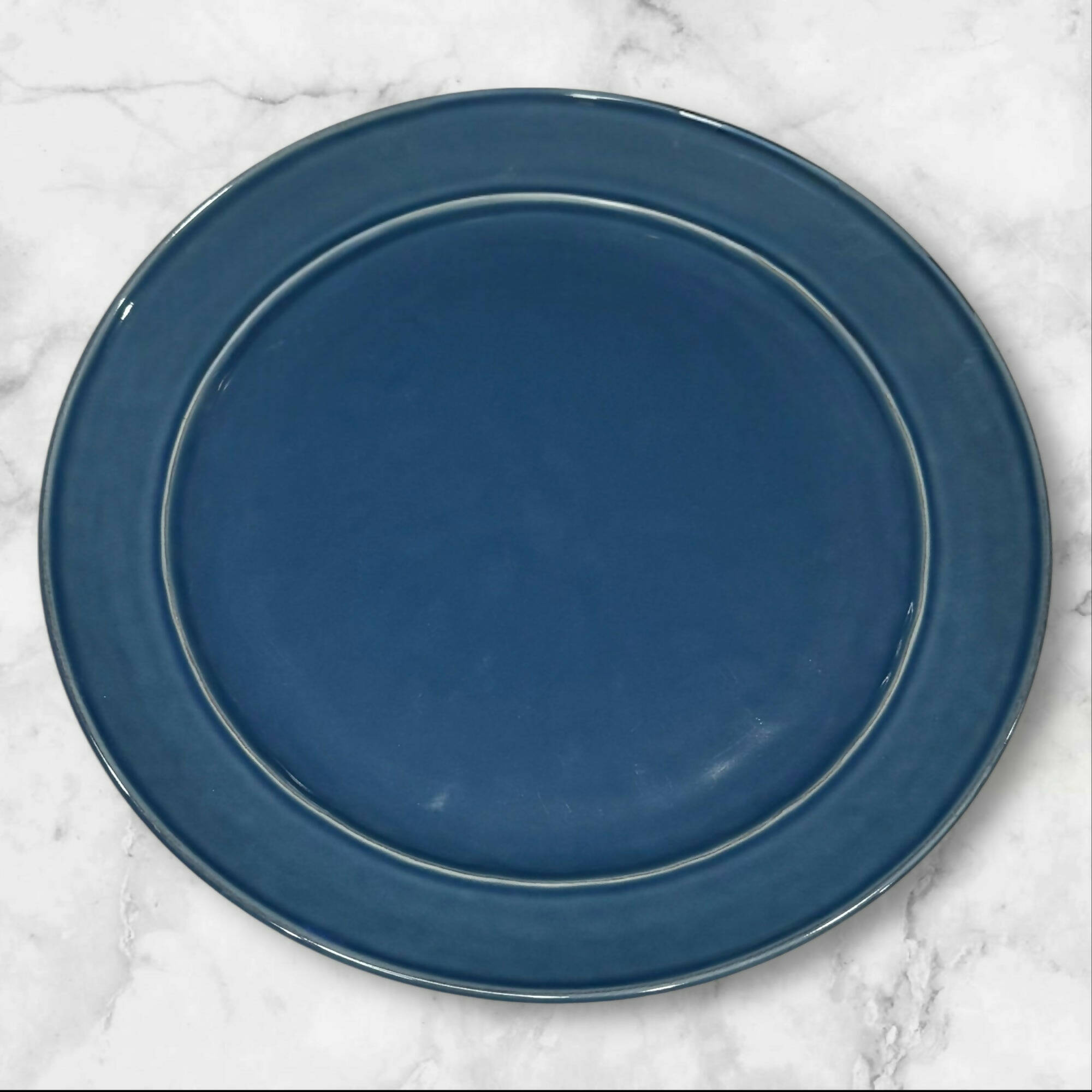 Pottery Barn Cambria Ocean Blue Dinner Plates | Set of 4 | Great Condition