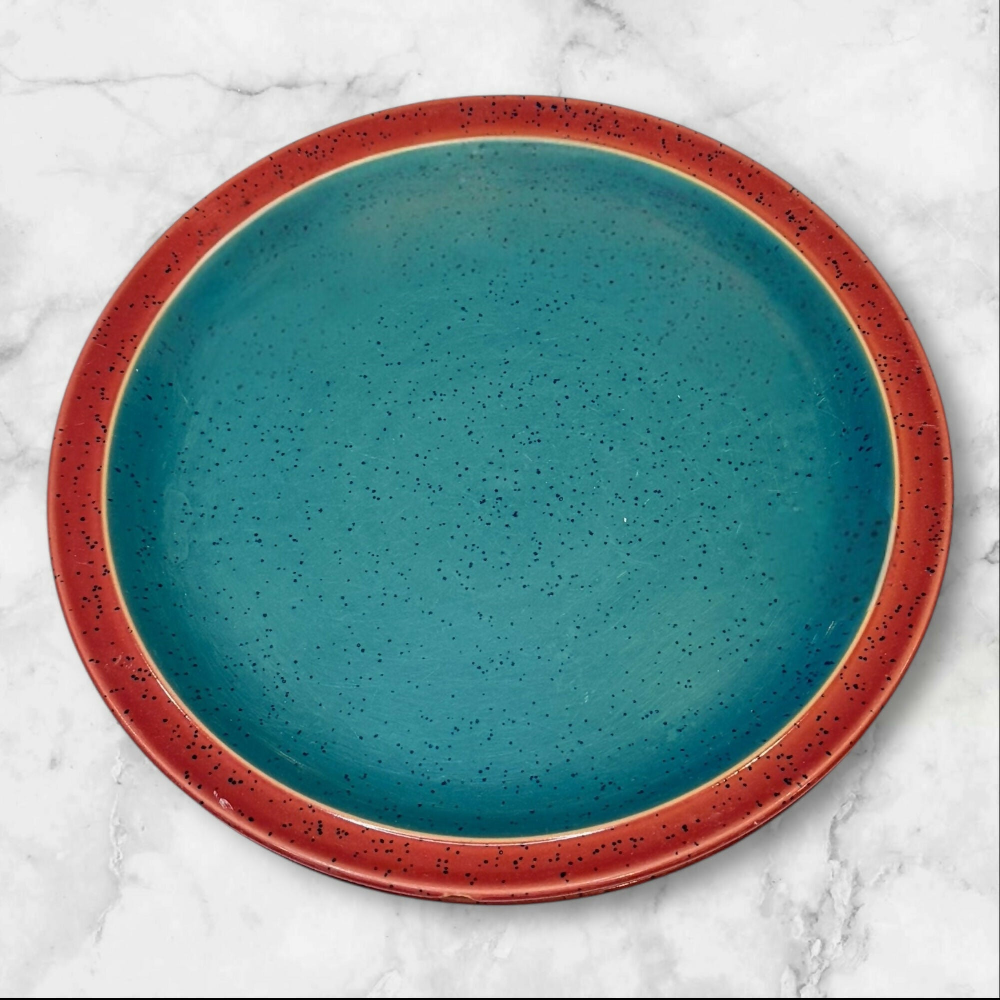 Denby Langley Harlequin Red Green Stoneware Salad Plates | Set of 2 | Good