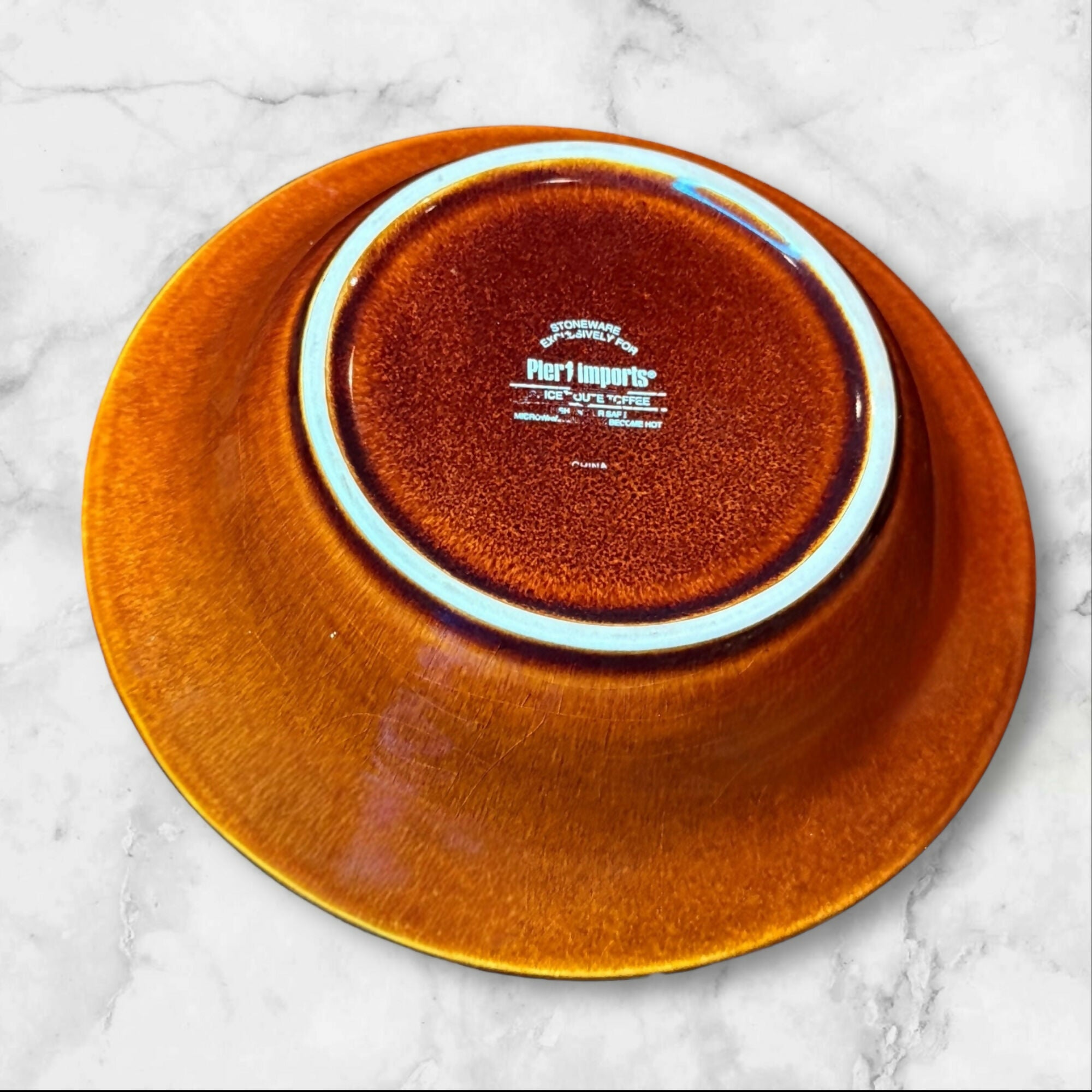 Pier 1 Spice Route Ginger & Coffee Bowls | Set of 5 | Great Condition