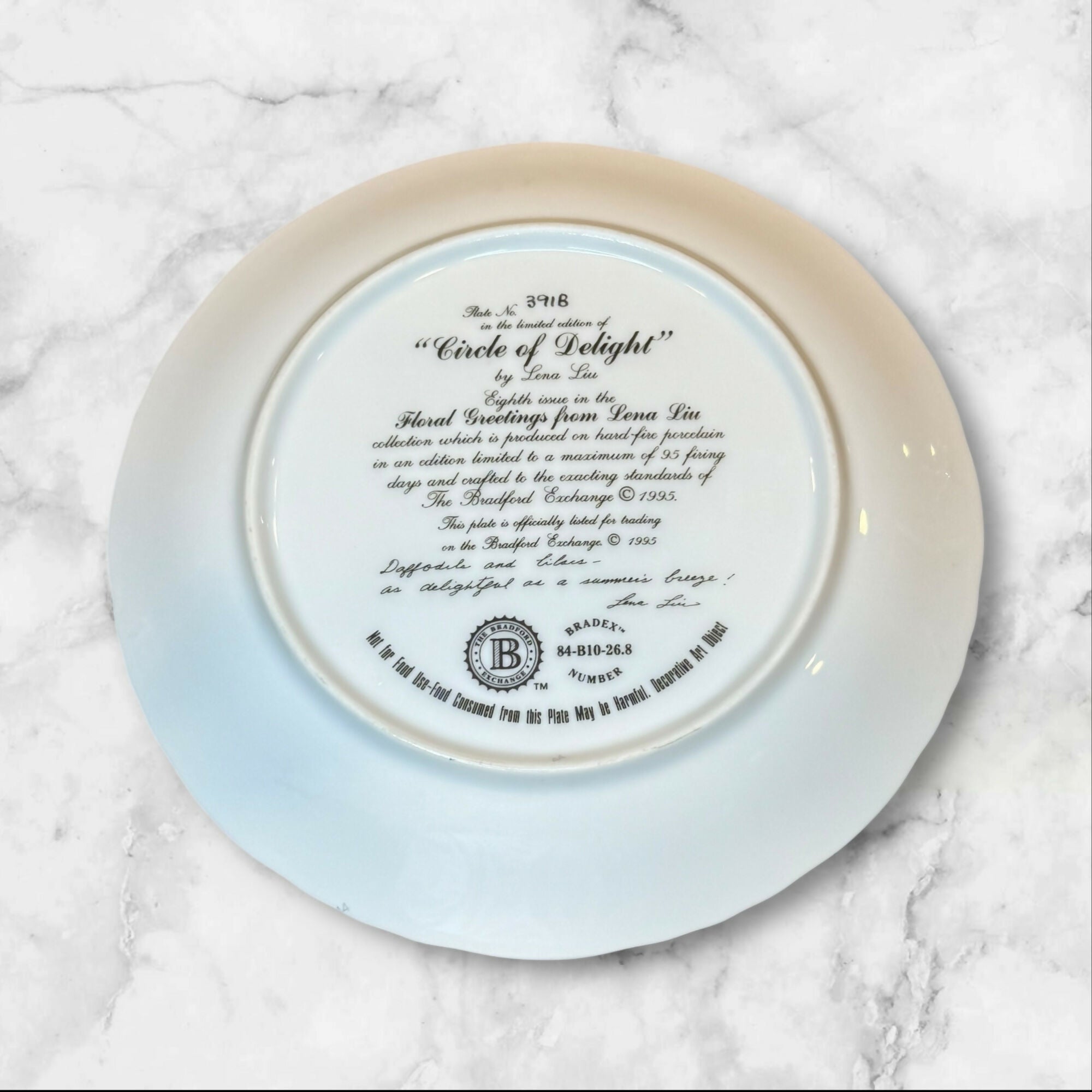 Lena Liu Floral Greetings Collector Plates Set of 5 | Excellent Condition | 1994–95