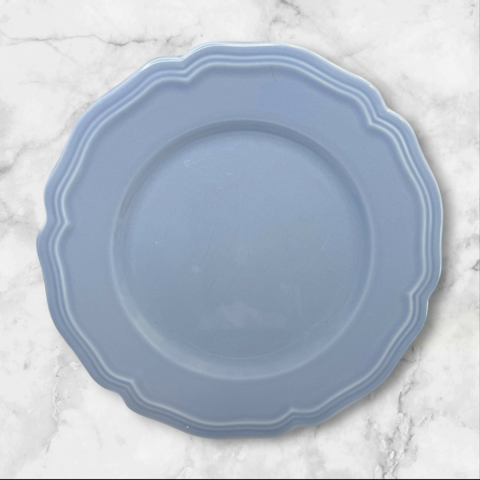 Williams Sonoma Baroque Light Blue Luncheon Plates | Set of 6 | Great Condition