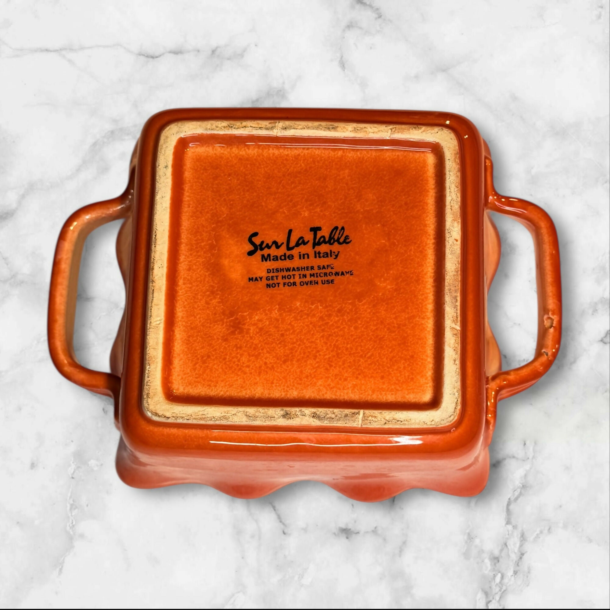 Sur La Table Italian Ceramic Baking Dish Orange | Great Condition