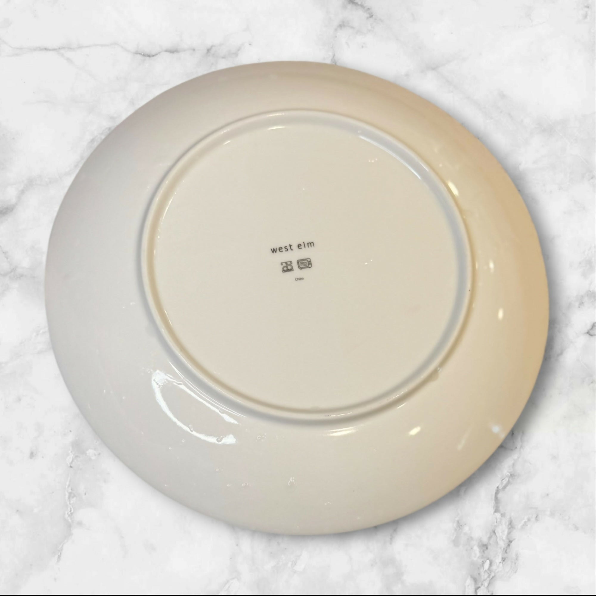 West Elm Brushstroke Abstract Salad Plates | Set of 4 | Excellent Condition