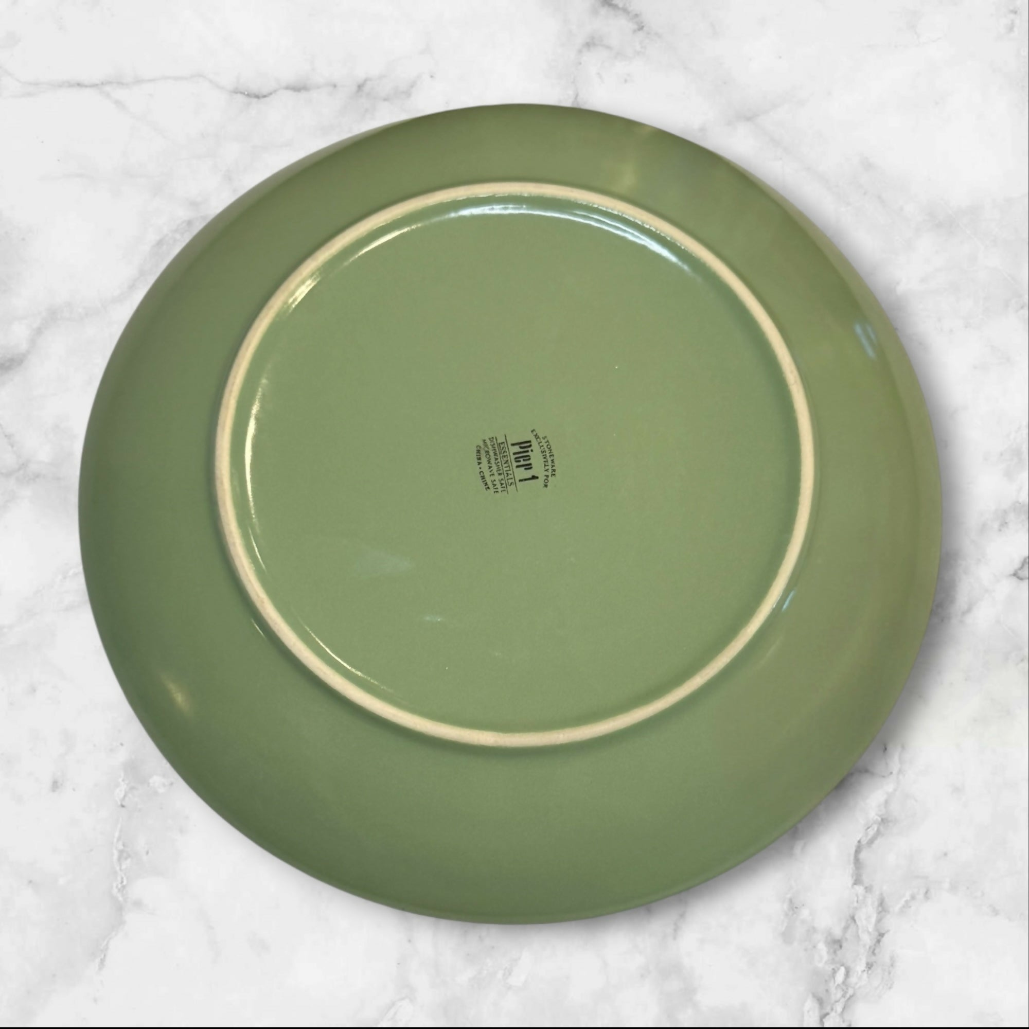 Pier 1 Essentials Sage Green Dinner Plates | Set of 4 | Great Condition