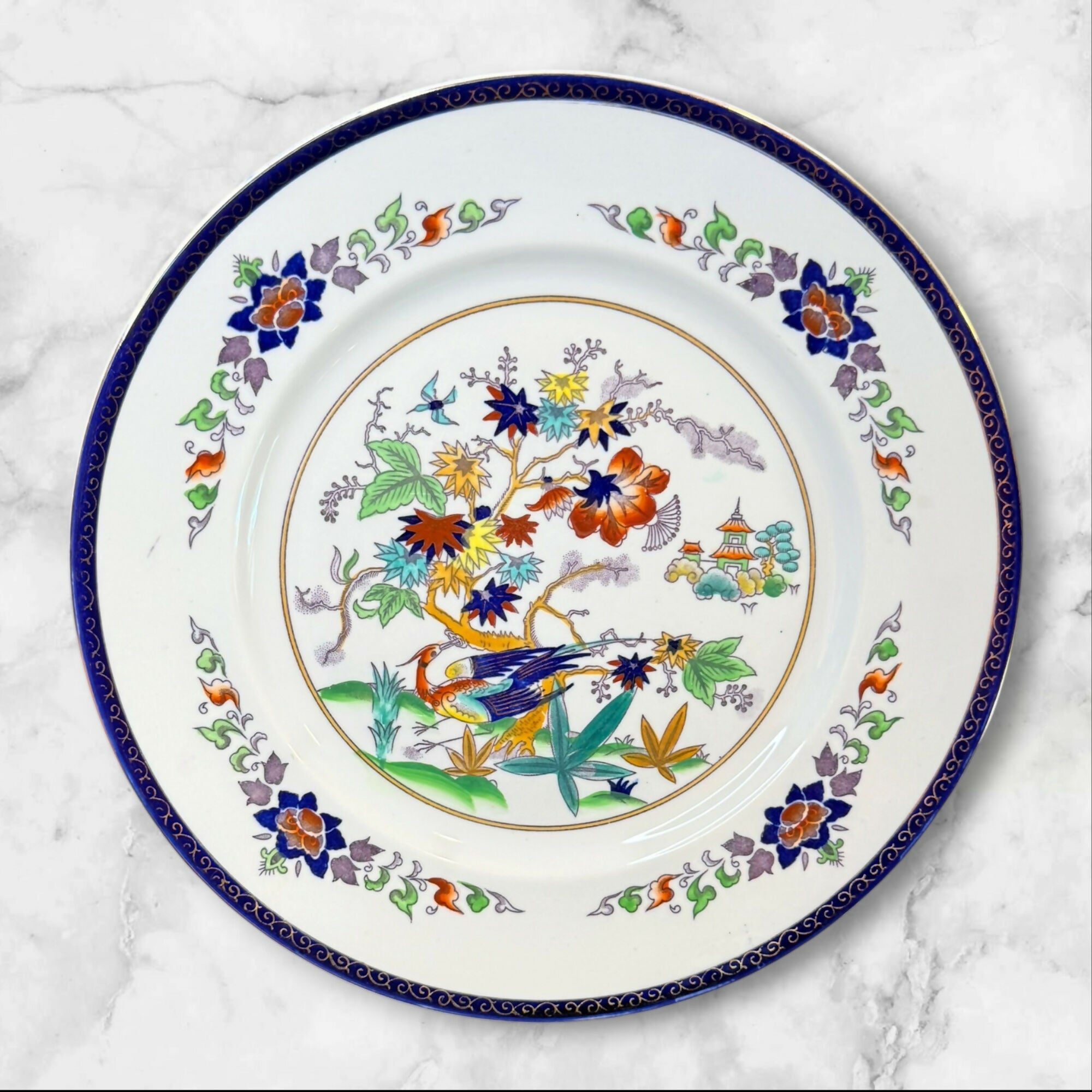 Nikko Double Phoenix Oriental Dinner Plates | Set of 4 | Great Condition