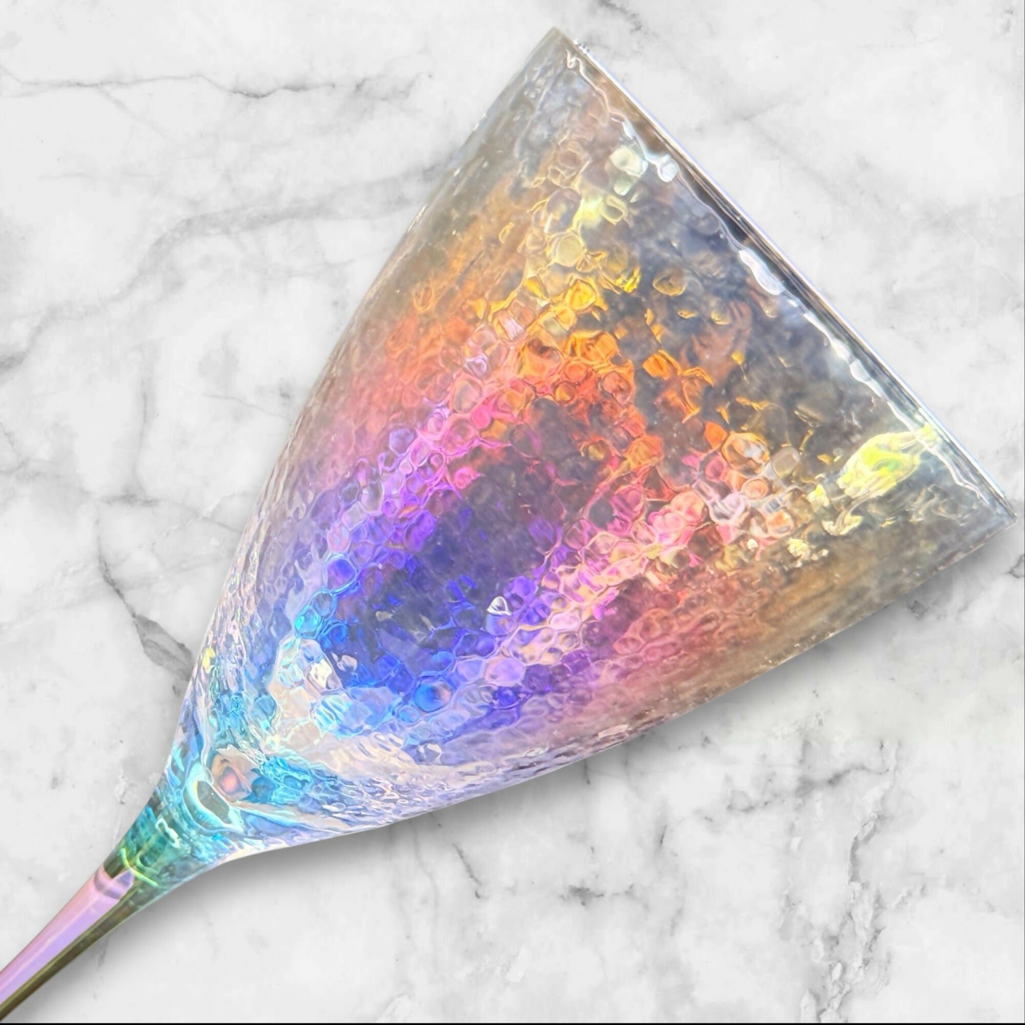 Anthropologie Iridescent Luster Wine Glasses Set of 2 | Elegant Stemware