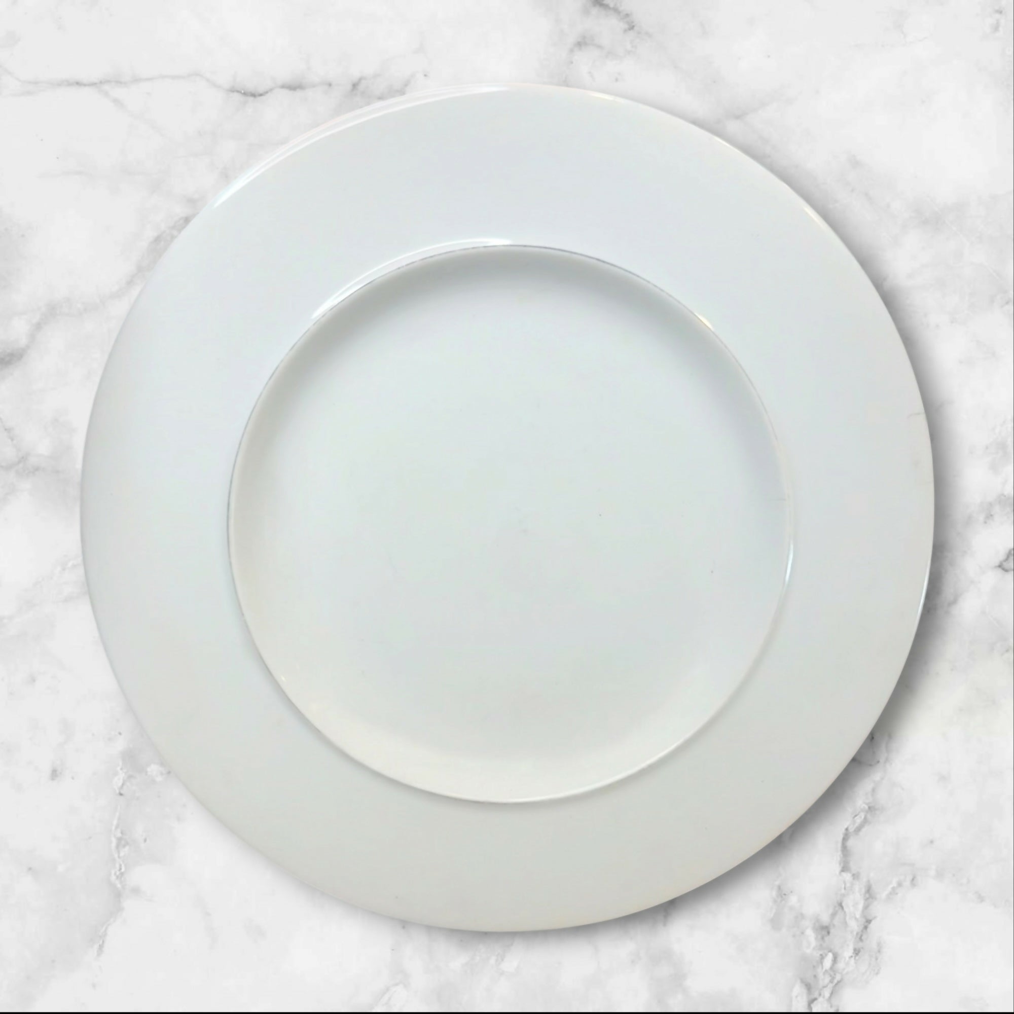 Crate & Barrel Epoch Blue Line Salad Plates | Set of 6 | Fair Condition