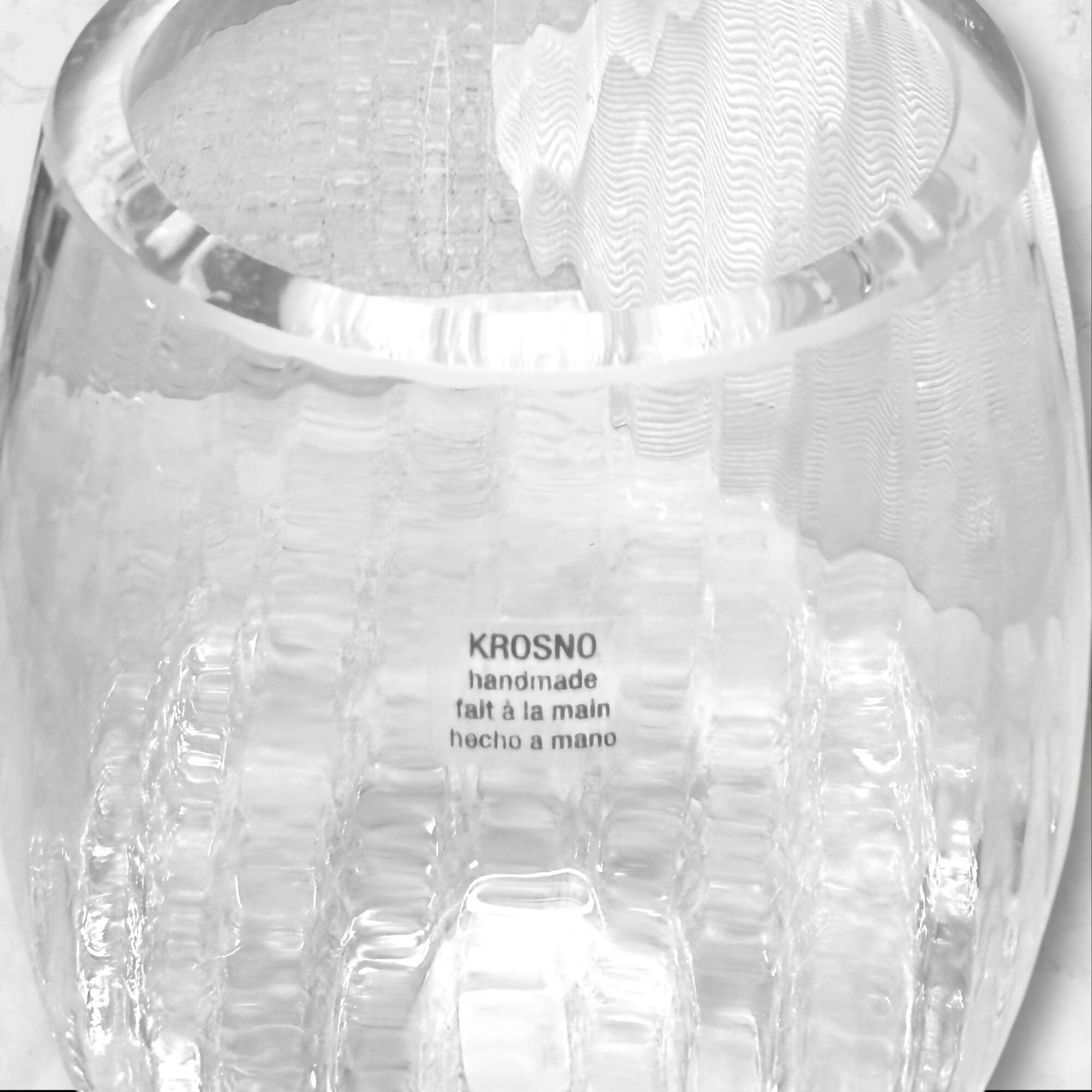 Crate & Barrel Arlene Vase by Krosno | 9.25” Tall Clear Glass | Excellent Cond
