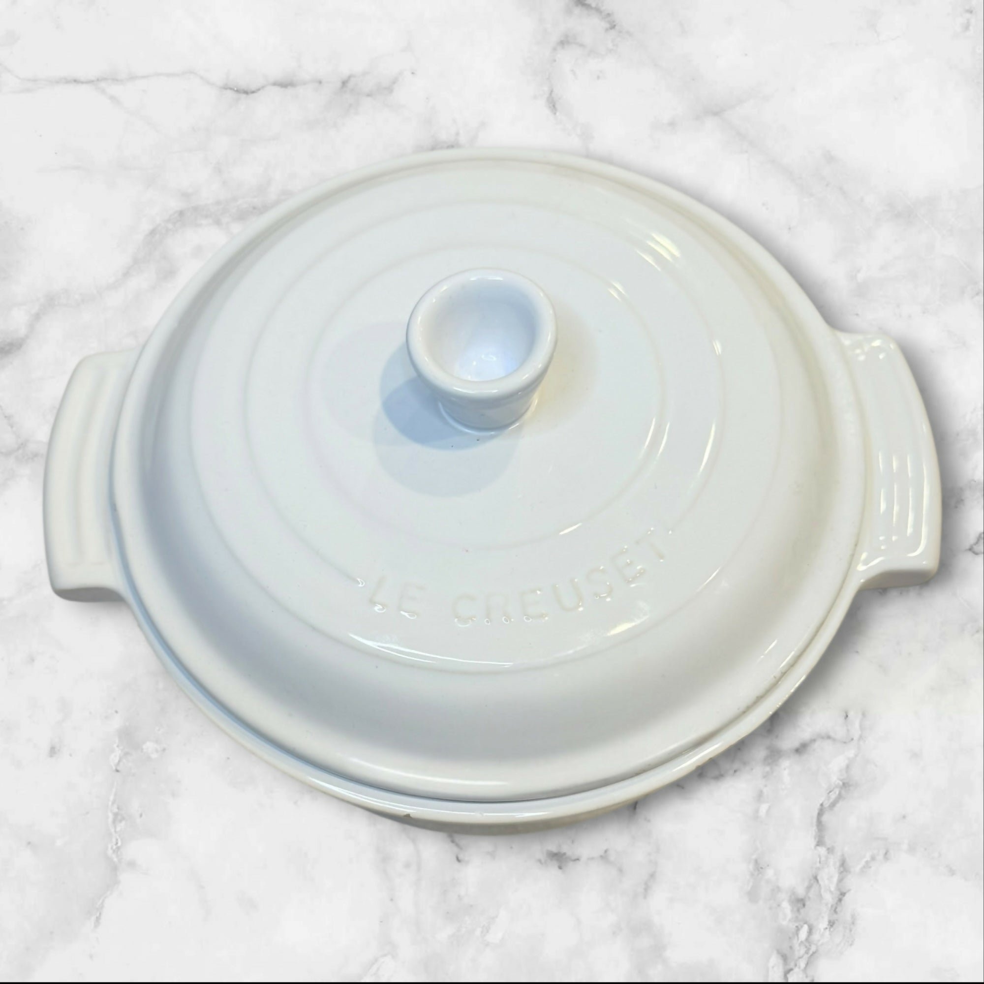Le Creuset Heritage Round Covered Baker White | 1.3L | Good Condition
