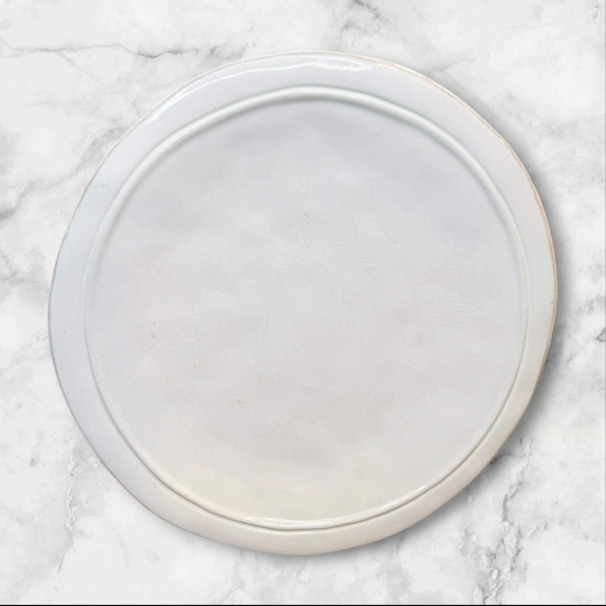 Earthenware Classic White Dinner Plates Set of 4 | Good Condition