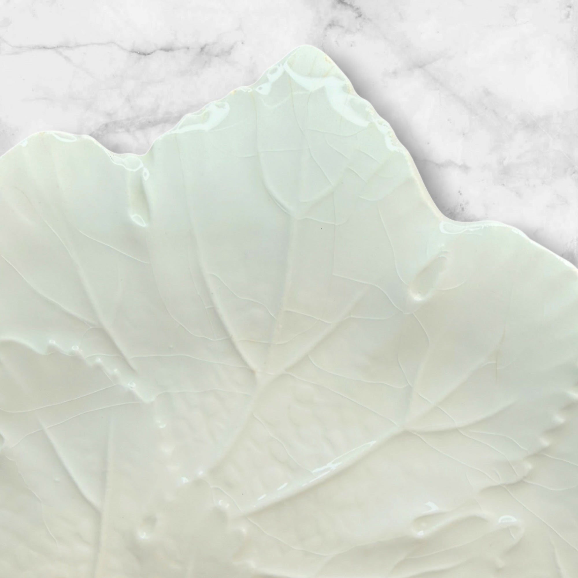 Italian Leaf Embossed Salad Plates | Set of 4 | Made in Italy | Great Condition