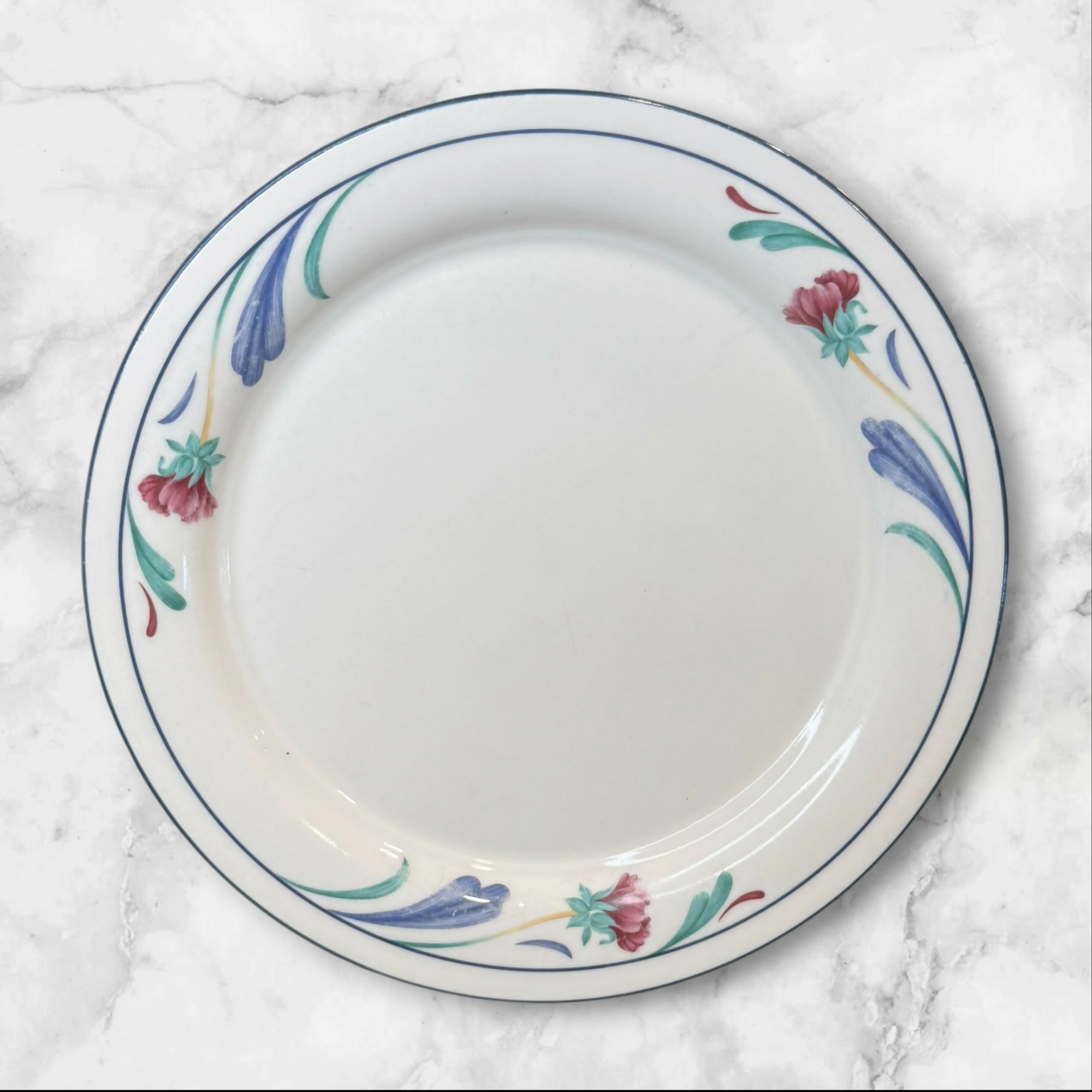 Lenox Poppies on Blue Dinner & Salad Plates | Set of 10 | Great Condition