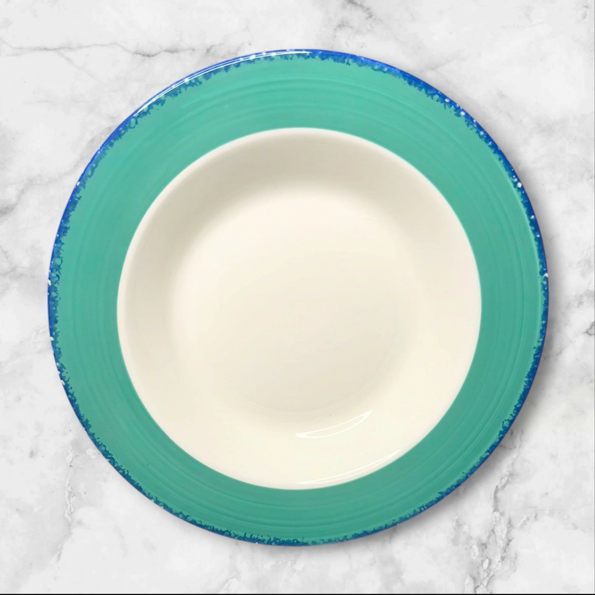 Pier 1 La Primula Turquoise Two Tone Bowls | Set of 4 | Great Condition