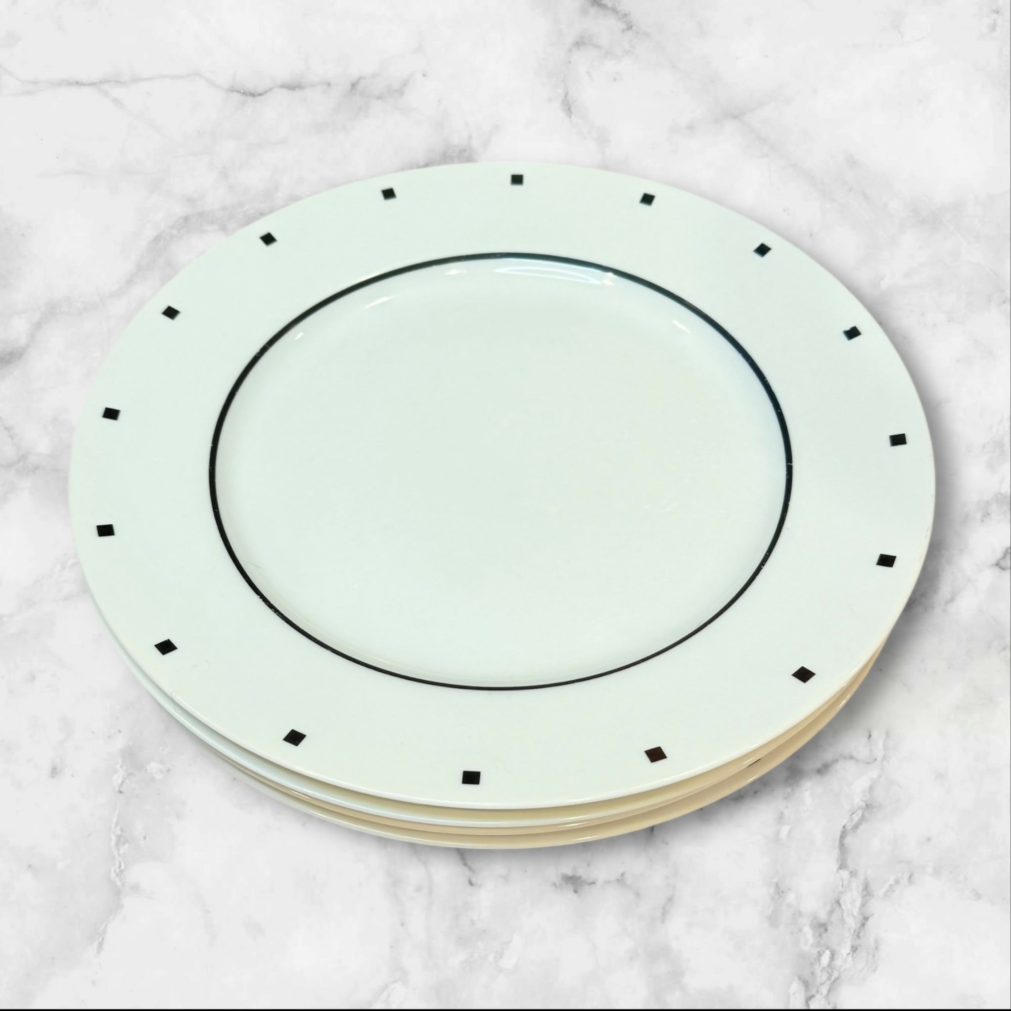 Sasaki Metropolis Black Dinner Plates | Set of 4 | Good Condition
