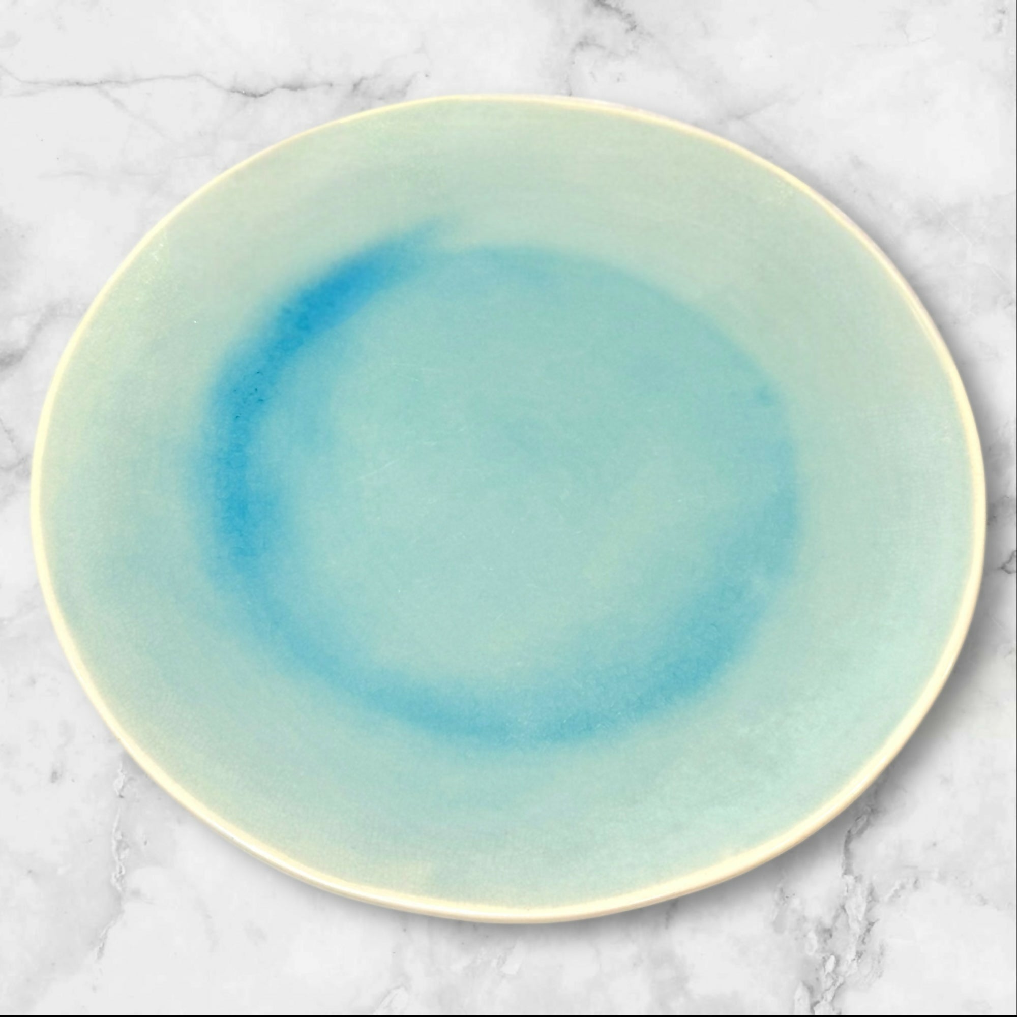 Anthropologie Blue Reactive Glaze Dinner Plates | Set of 4 | Gently Used