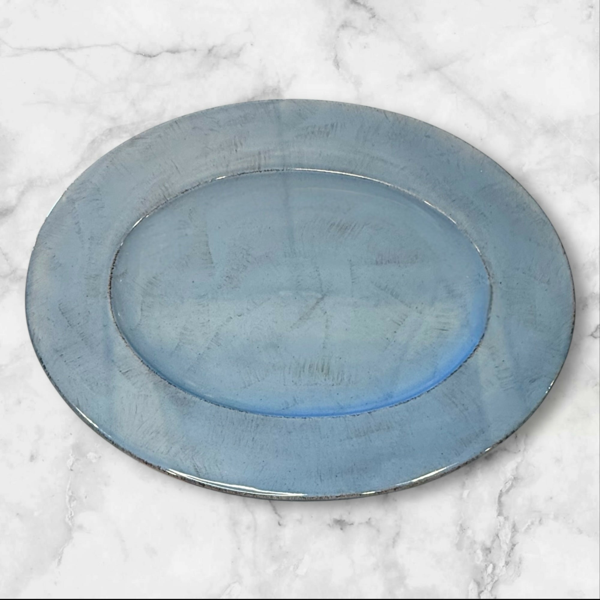 Ceramiche Toscane for Z Gallerie Blue Oval Platter | Italy | Good Condition