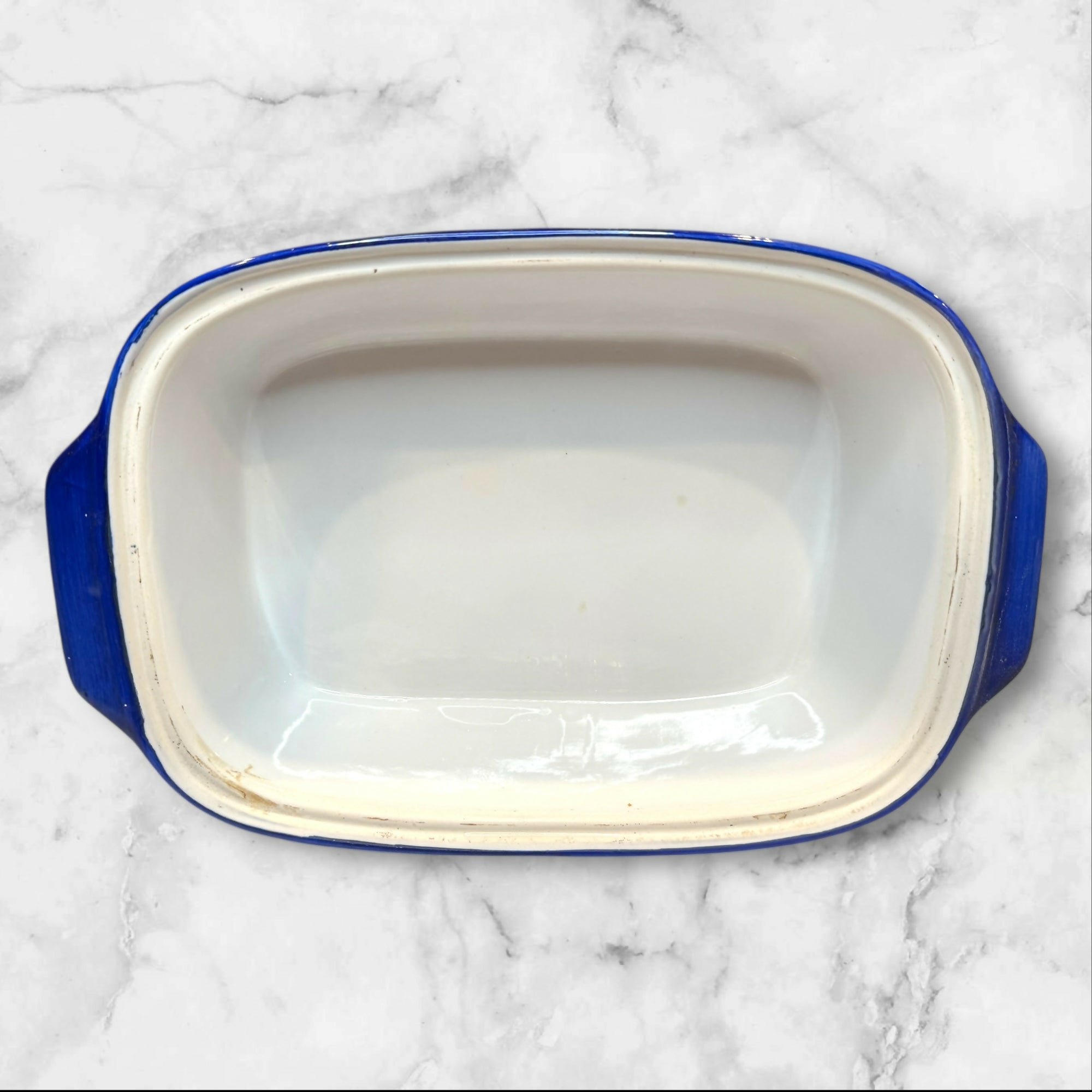 WCL Blue & White Covered Casserole Dish | 13.75” | Floral Pattern | No Chips