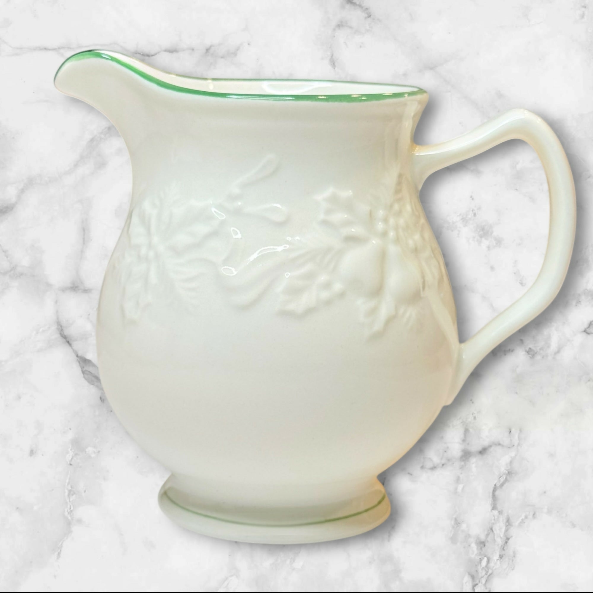 Mikasa Holiday Season Creamer | Embossed Stoneware | Excellent Condition