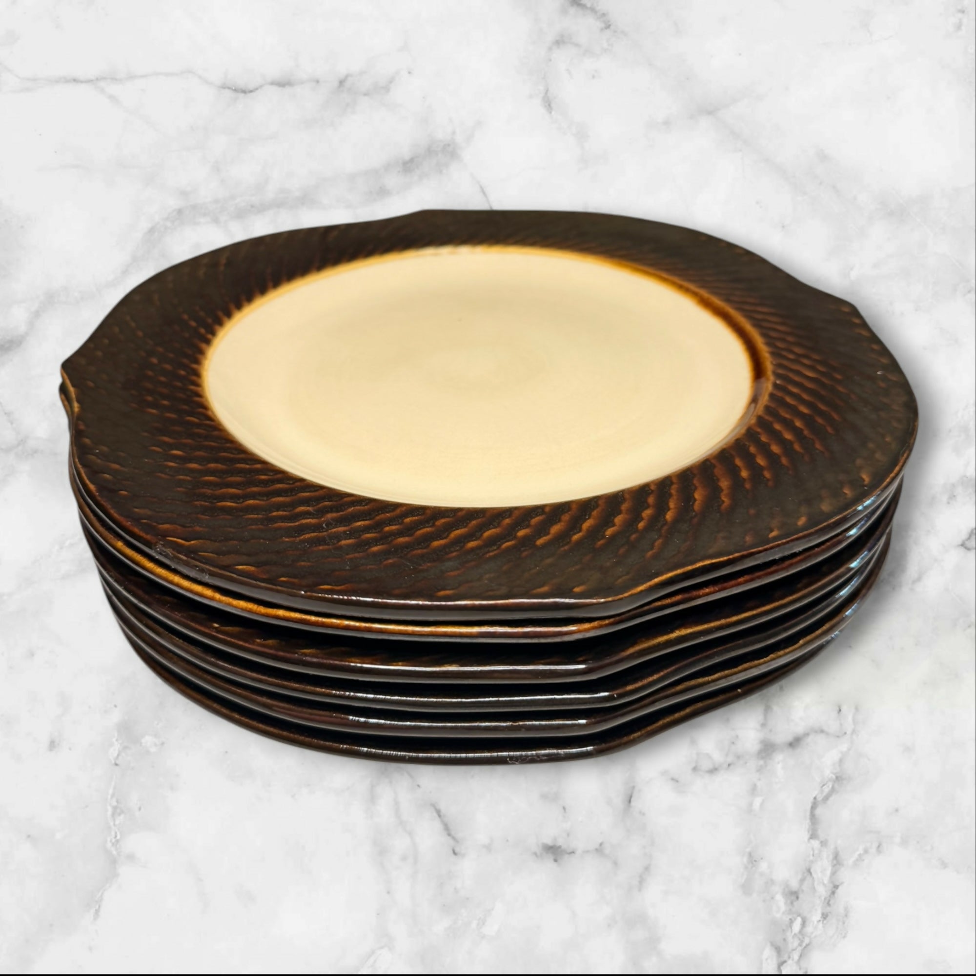 Pier 1 Metallic Bronze Dinner Plates | Set of 6 | Great Condition