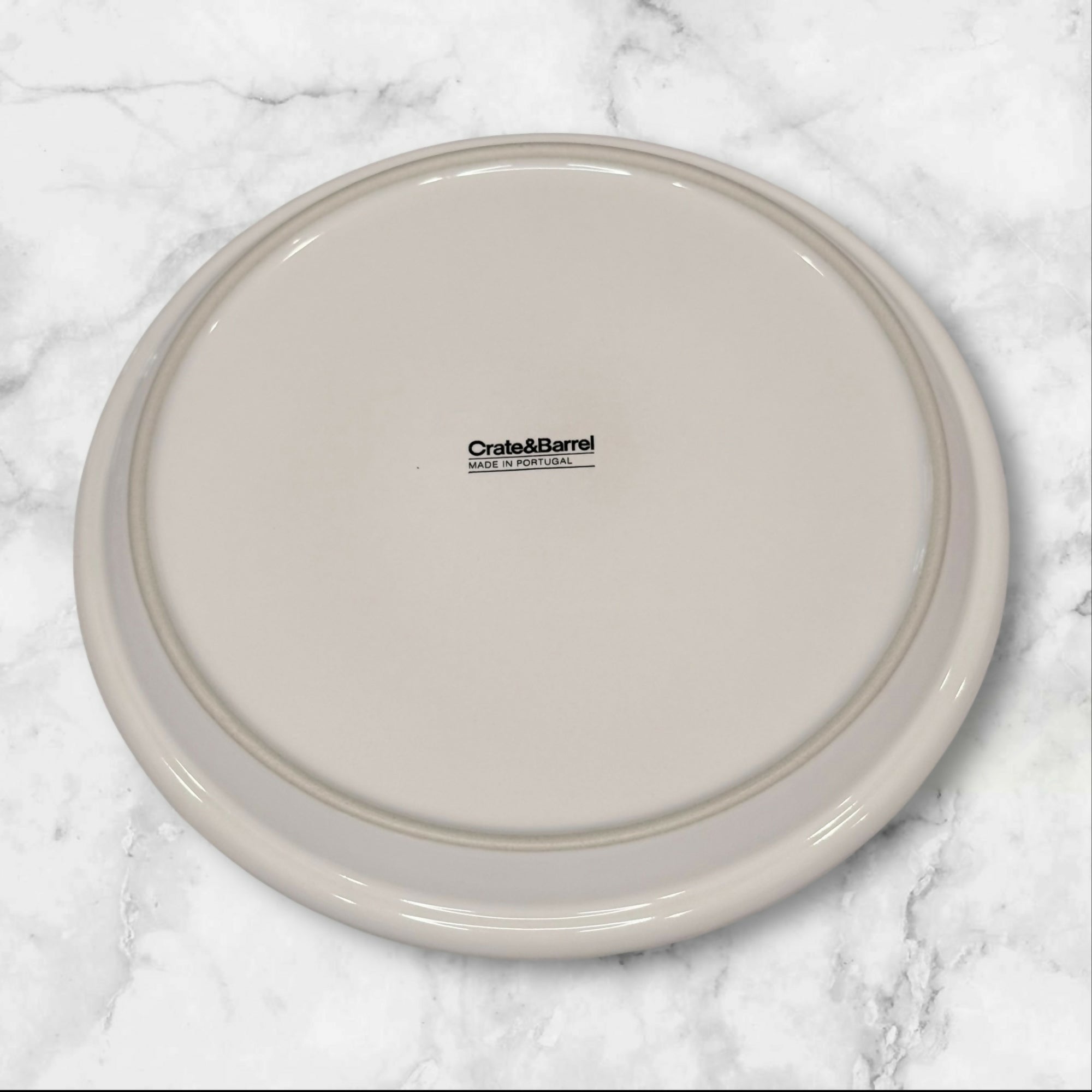 Crate & Barrel White Cream Stoneware Salad Plates | Set of 4 | Immaculate
