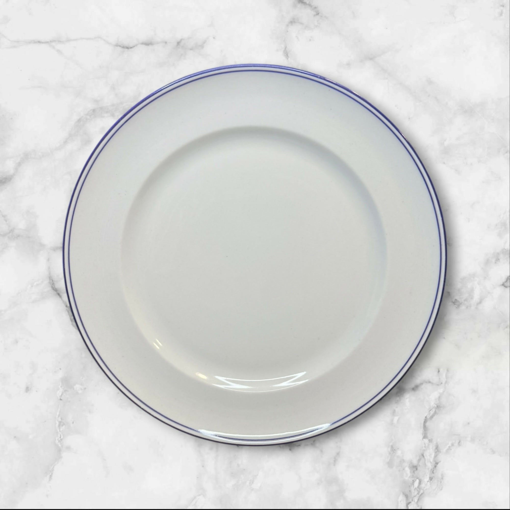 Alfoldi Porcelain Hungary Blue Rim Salad Plates | Set of 4 | Excellent