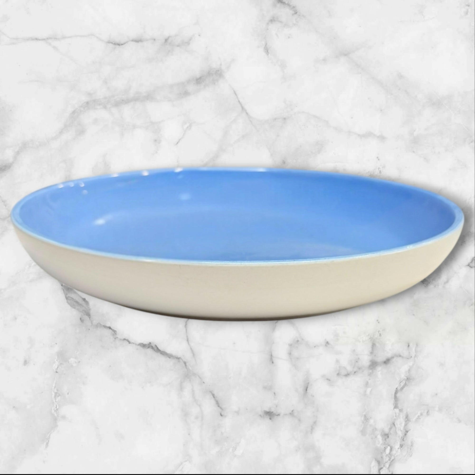 Crate & Barrel Coupe Blue Salad Plates | Set of 3 | Good Condition