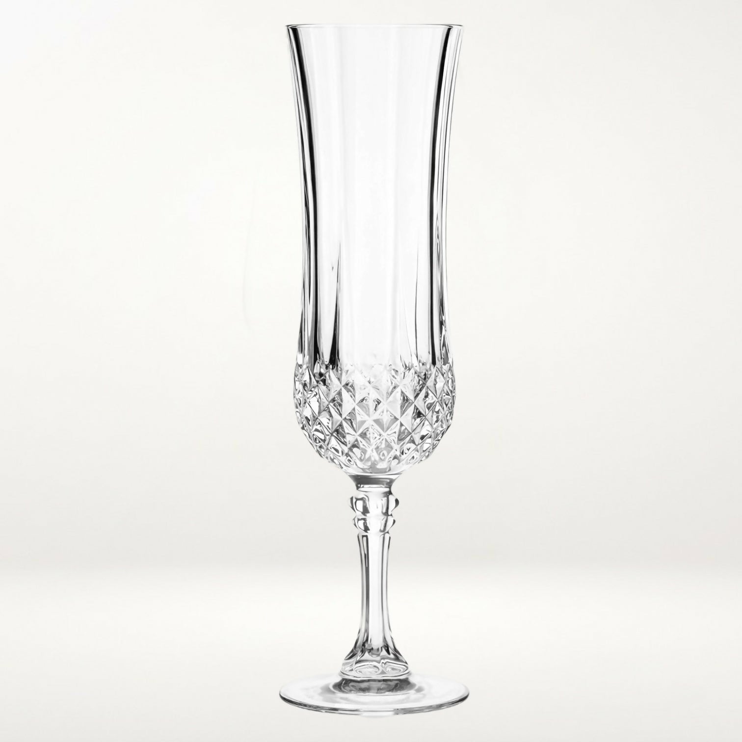 Cristal D’Arques Longchamp Clear Crystal Champagne Flutes | Set of 4 | Excellent Condition