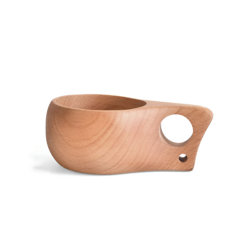Anygleam Brown Style 2 Wooden Cup Coffee Mug Kitchen Tools Accessories