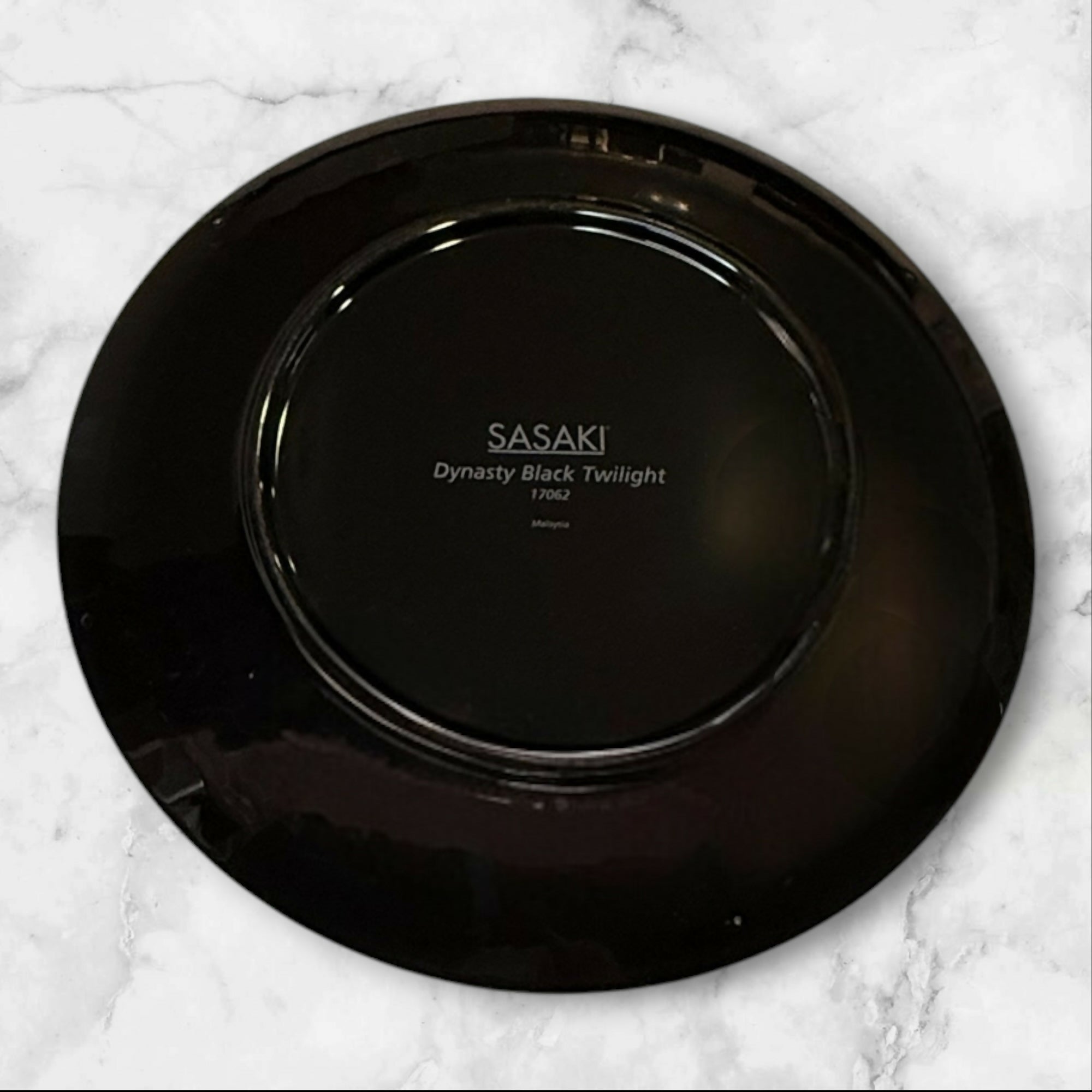 Sasaki Dynasty Black Twilight Dinner Plates Set of 3 | Good Condition | Rare