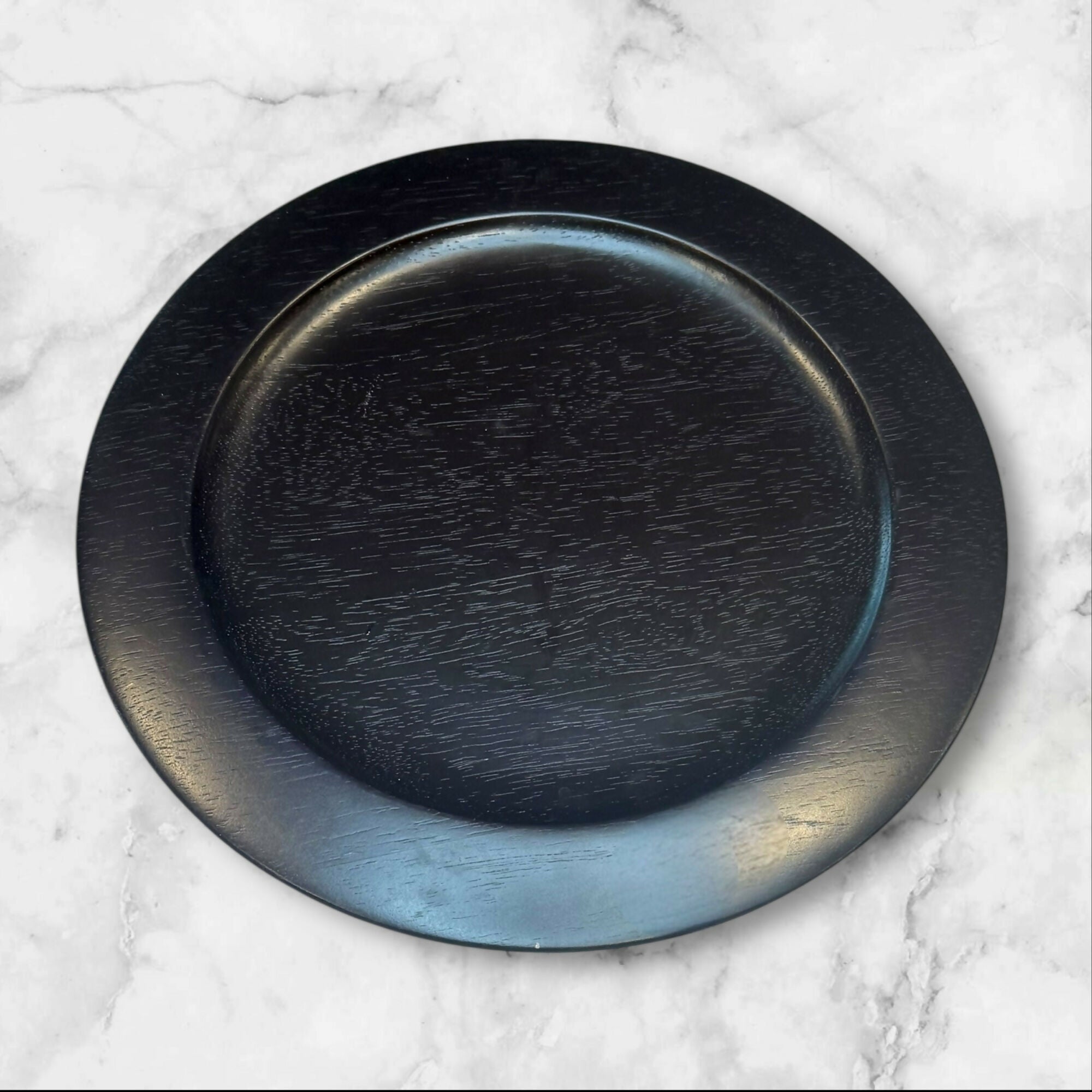 Studio Nova Wood Charger Plates | Set of 5 | Good Condition | Dark Finish