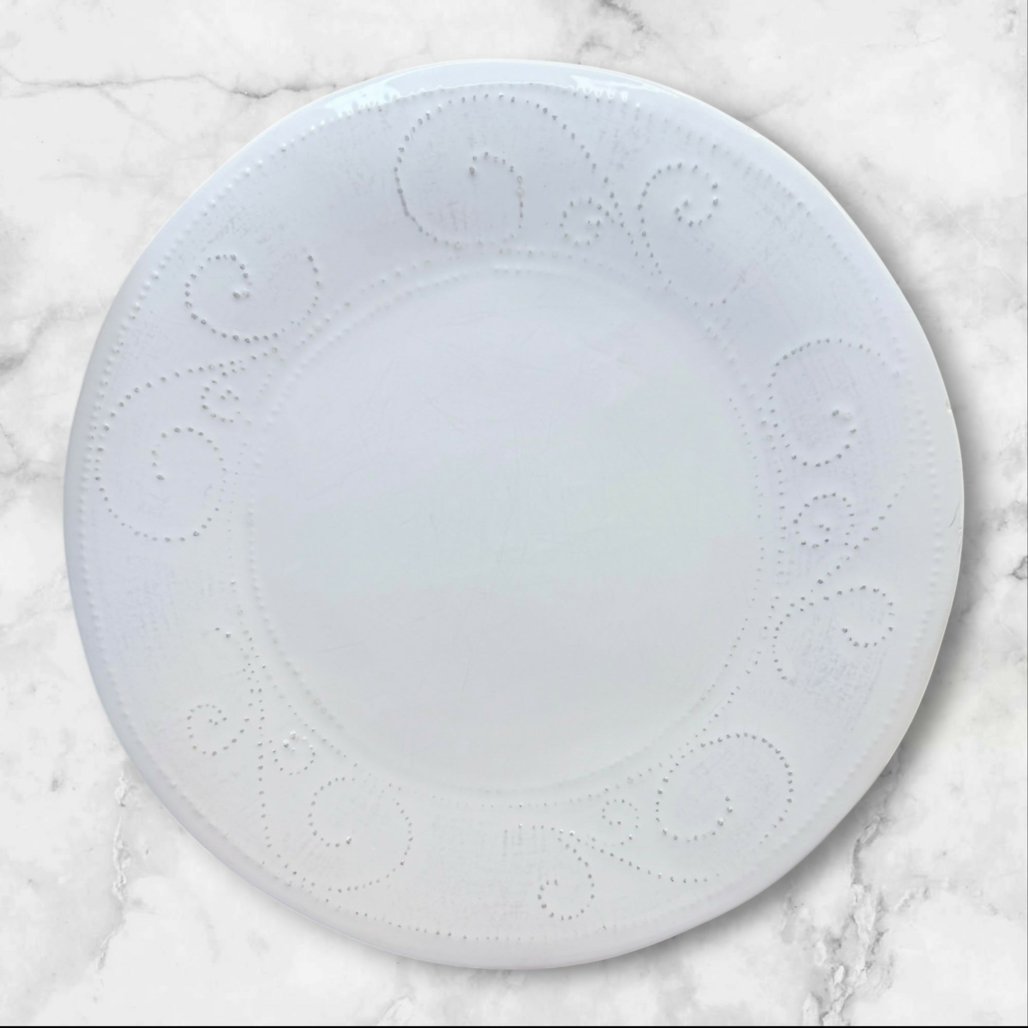 Sweet Ceramics SWZ1 White Dinner Plates | Set of 5 | Gently Used