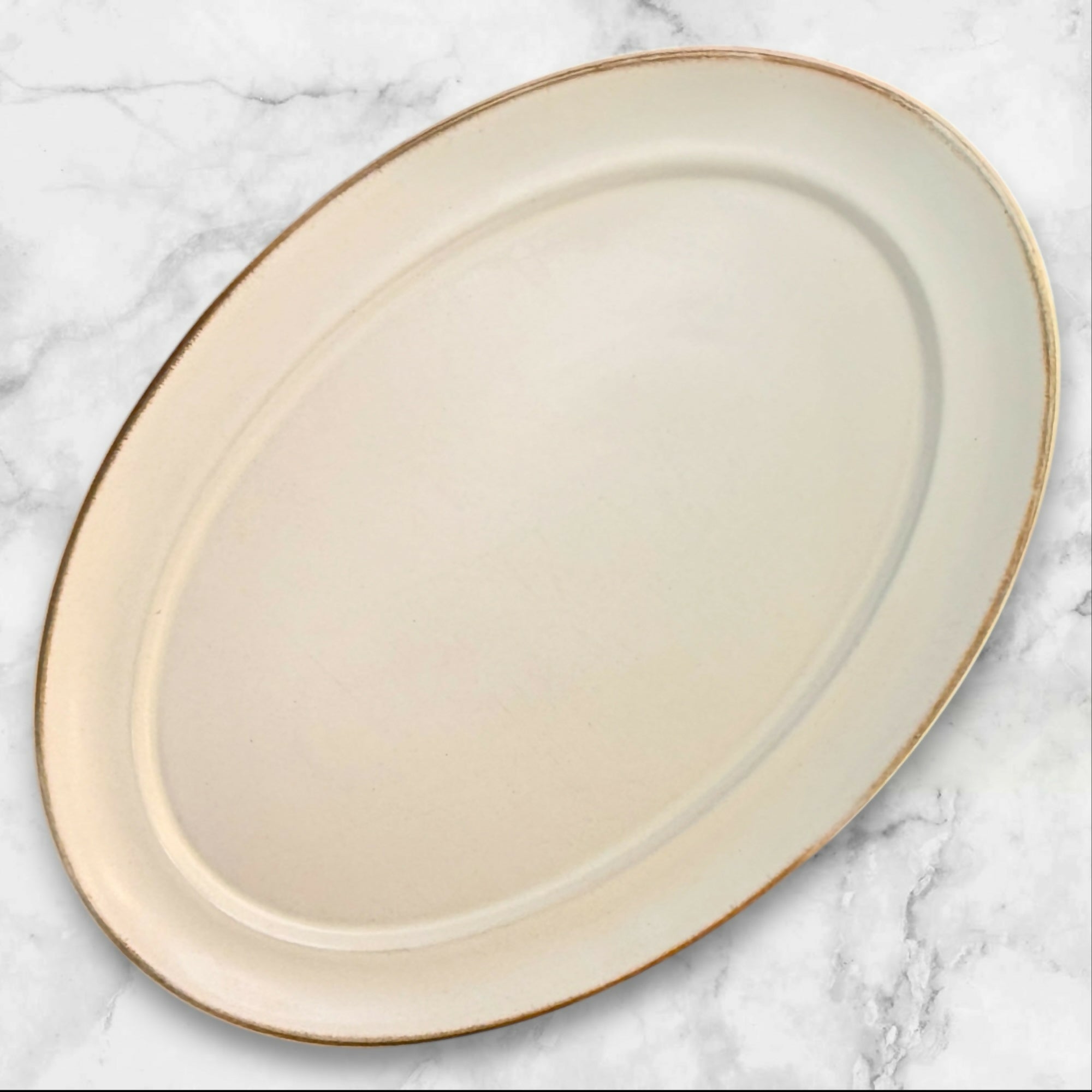 Denby Langley Potpourri White Oval Serving Platter | 12.5” | Excellent Condition