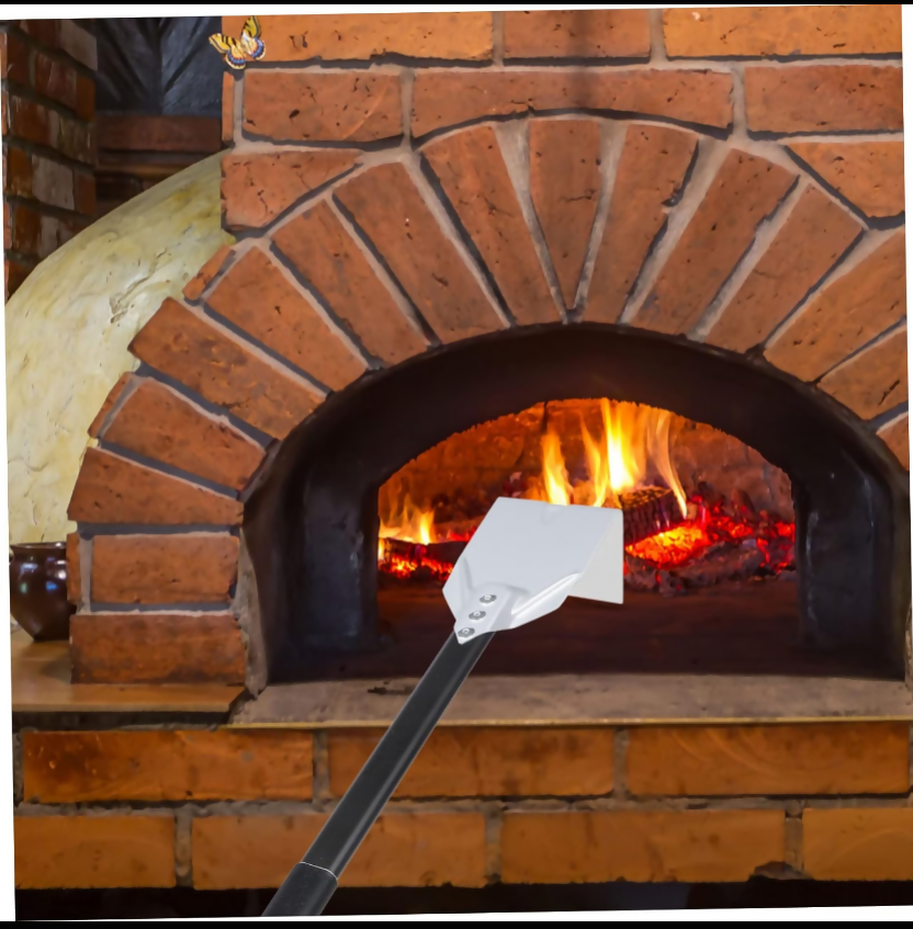 Anygleam Silver 67cm Small Aluminum Ash Rake and Coal Mixing Pizza Tool Accessories