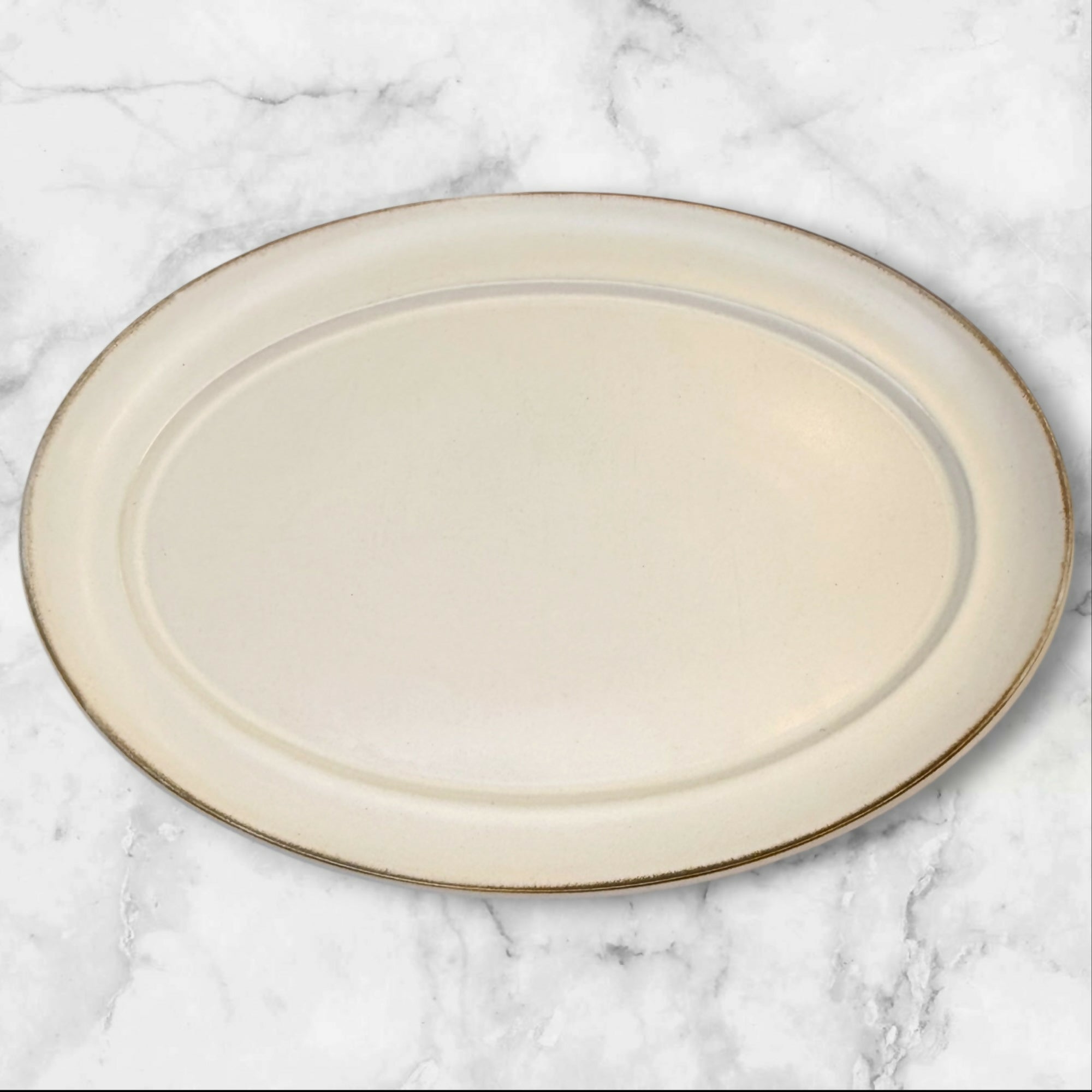 Denby Langley Potpourri White Oval Serving Platter | 12.5” | Excellent Condition