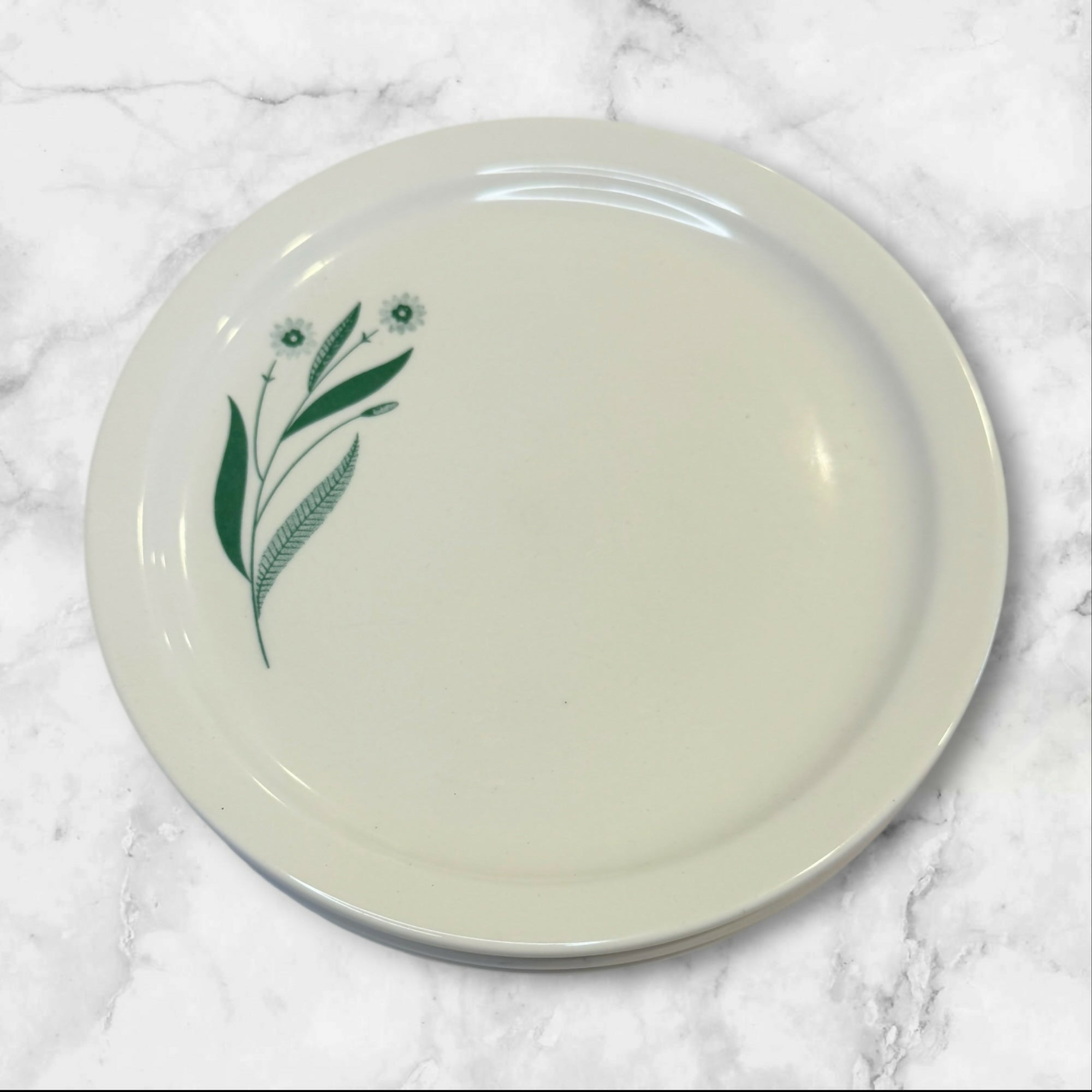 Homer Laughlin Green Field Salad Plates Set of 4 Floral | Gently Used