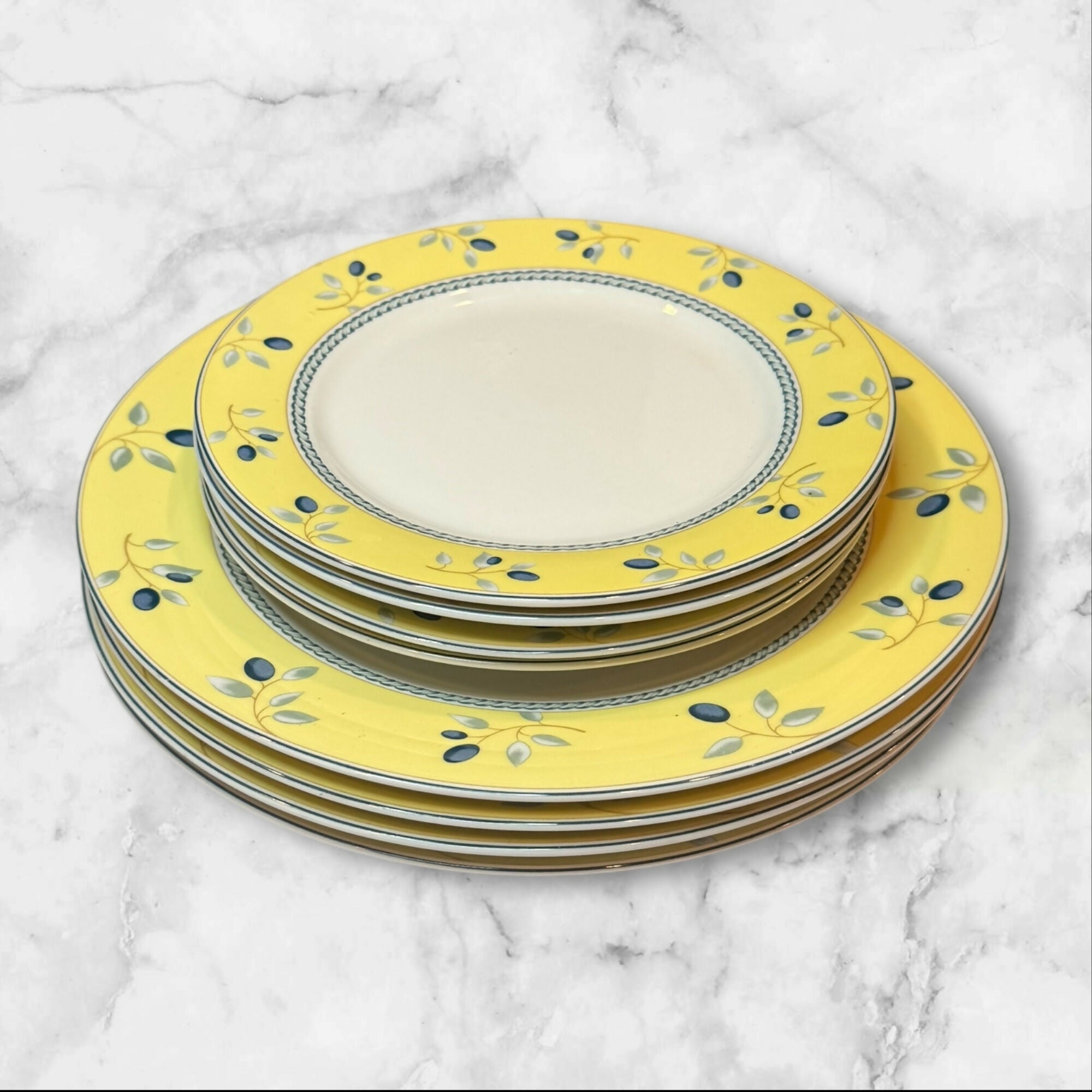 Royal Doulton Blueberry Dinner & Salad Plates | Set of 8 | Great Condition