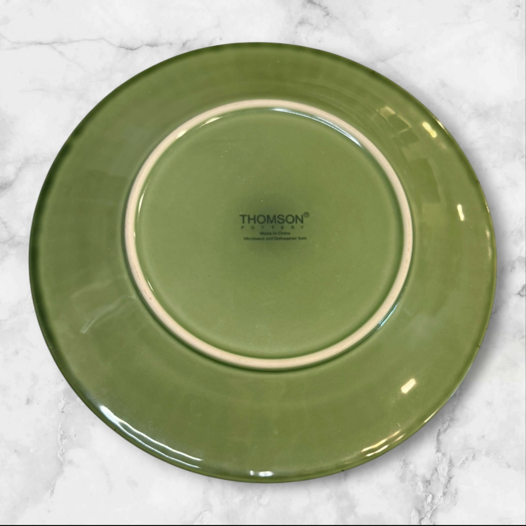 Thomson Pottery Maison Green Dinner Plates | Set of 4 | Gently Used