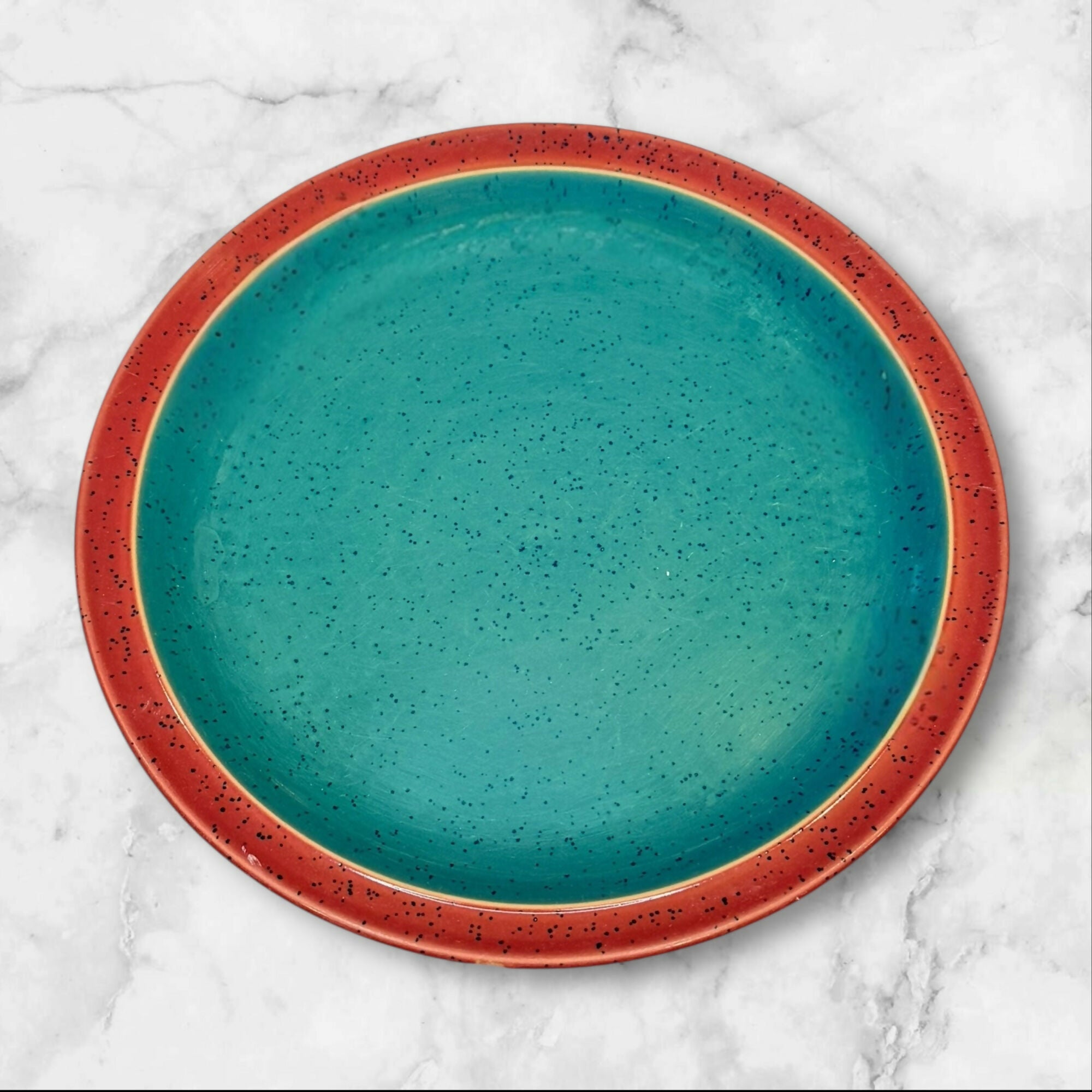 Denby Langley Harlequin Red Green Stoneware Salad Plates | Set of 2 | Good