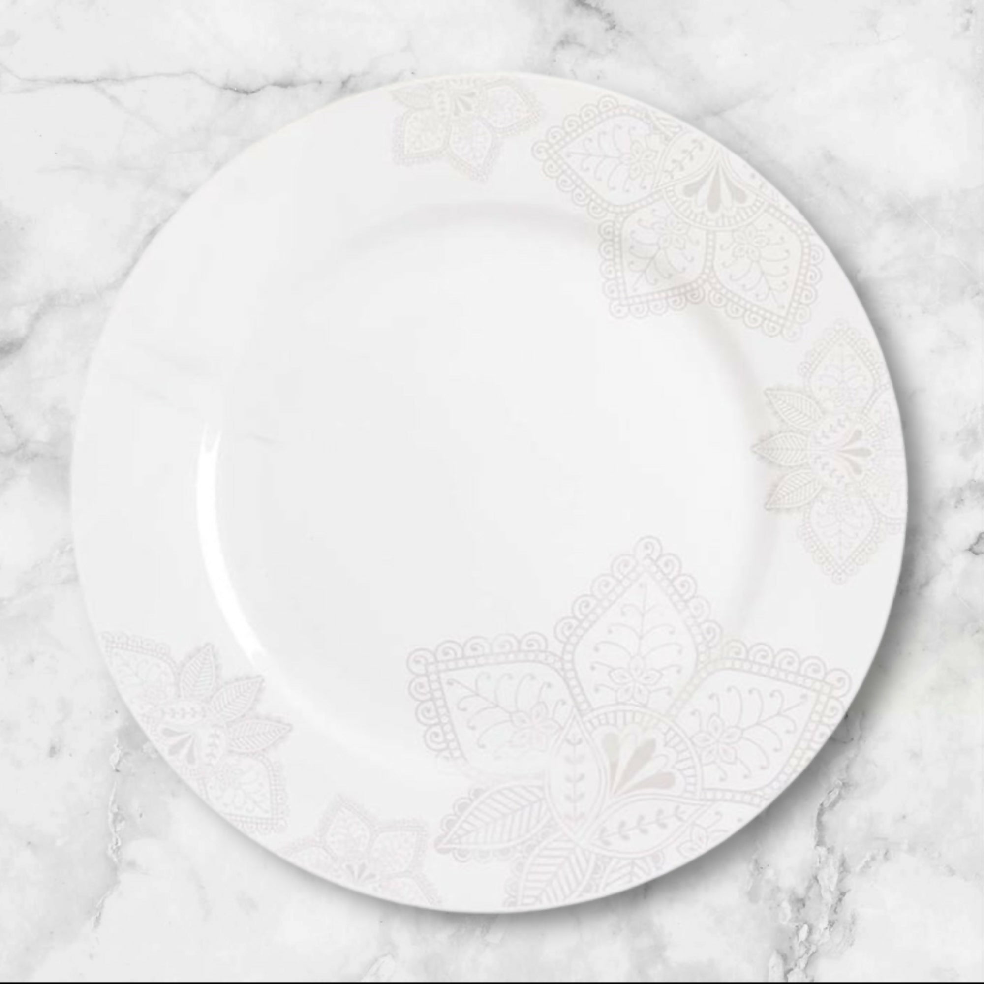 Roscher & Co Floral & Almond Blossom Bone China Salad Plates | Set of 4 | Great Condition